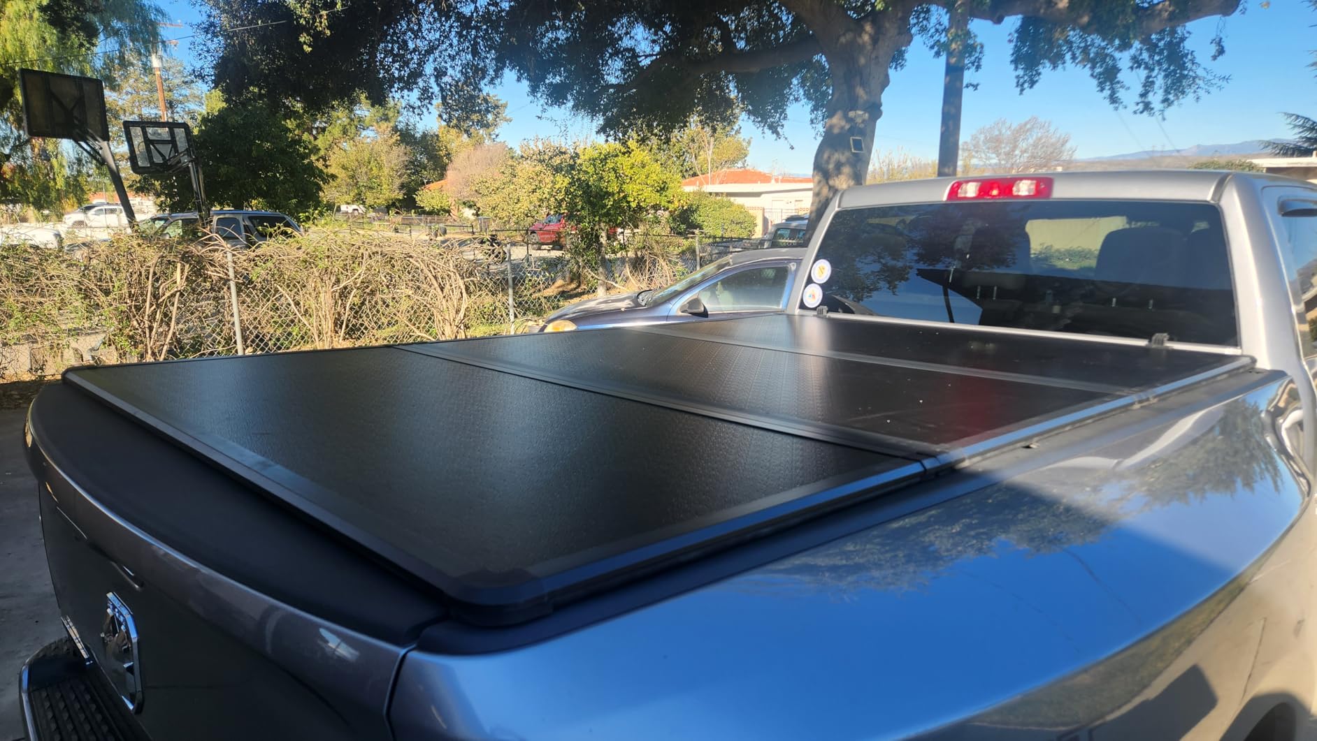 Toptiny Hard Folding Truck Bed Tonneau Cover | HTF011 | Fits 2009-2026 Dodge Ram 1500 5' 7