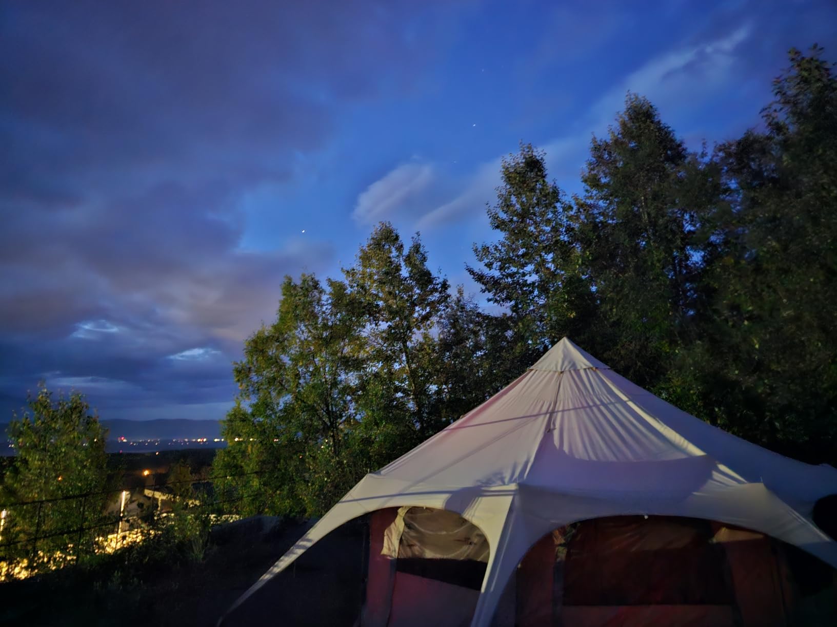 MC TOMOUNT Canvas Tent Bell Tent 16.4ft*9.2ft with Stove Jack for Glamping Family Camping Zipped Removable Floor customer photo 1