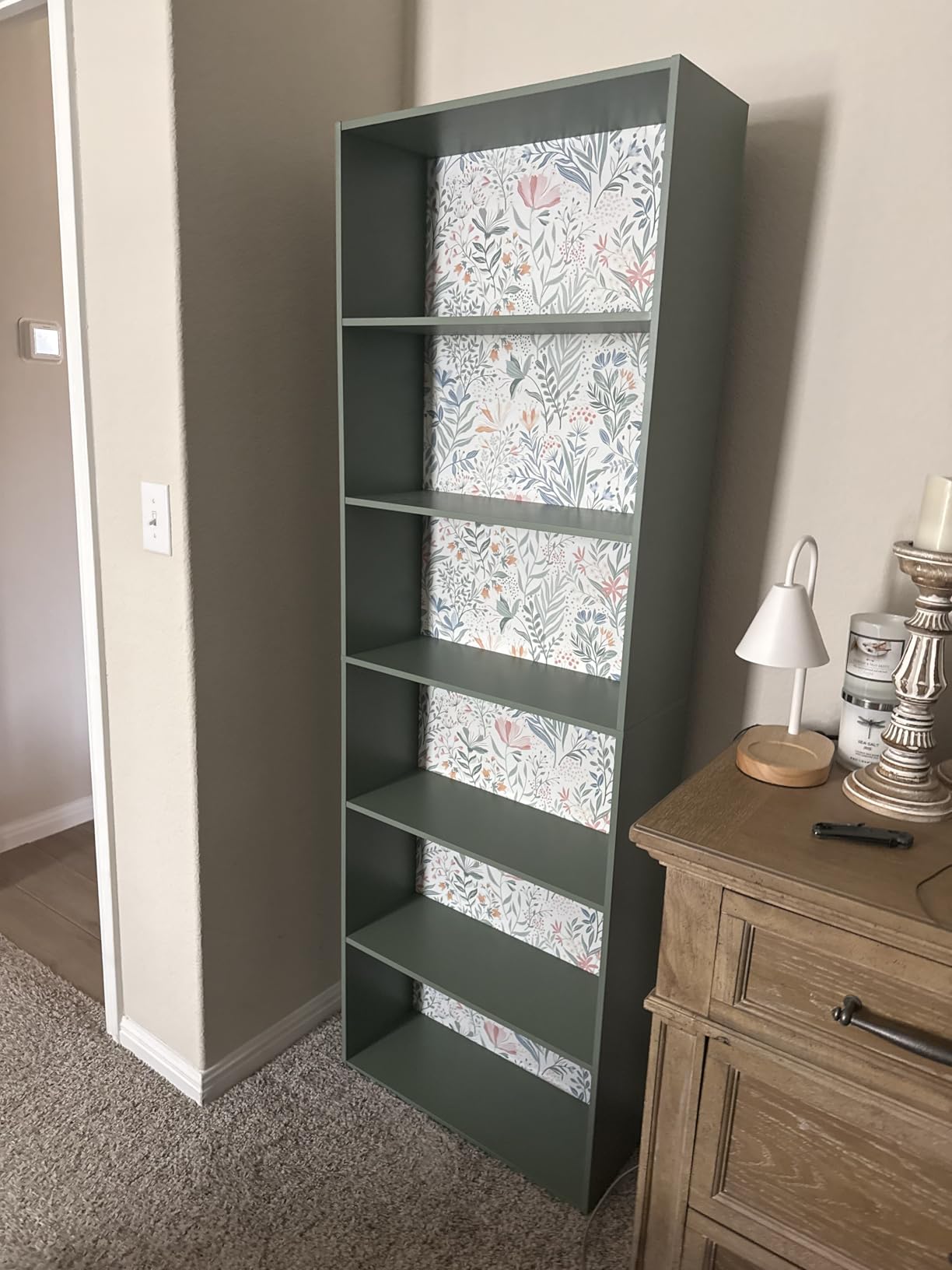 FOTOSOK 6-Tier Open Bookcase and Bookshelf, Freestanding Display Storage Shelves Tall Bookcase for Bedroom, Living Room and Office, White customer photo 2