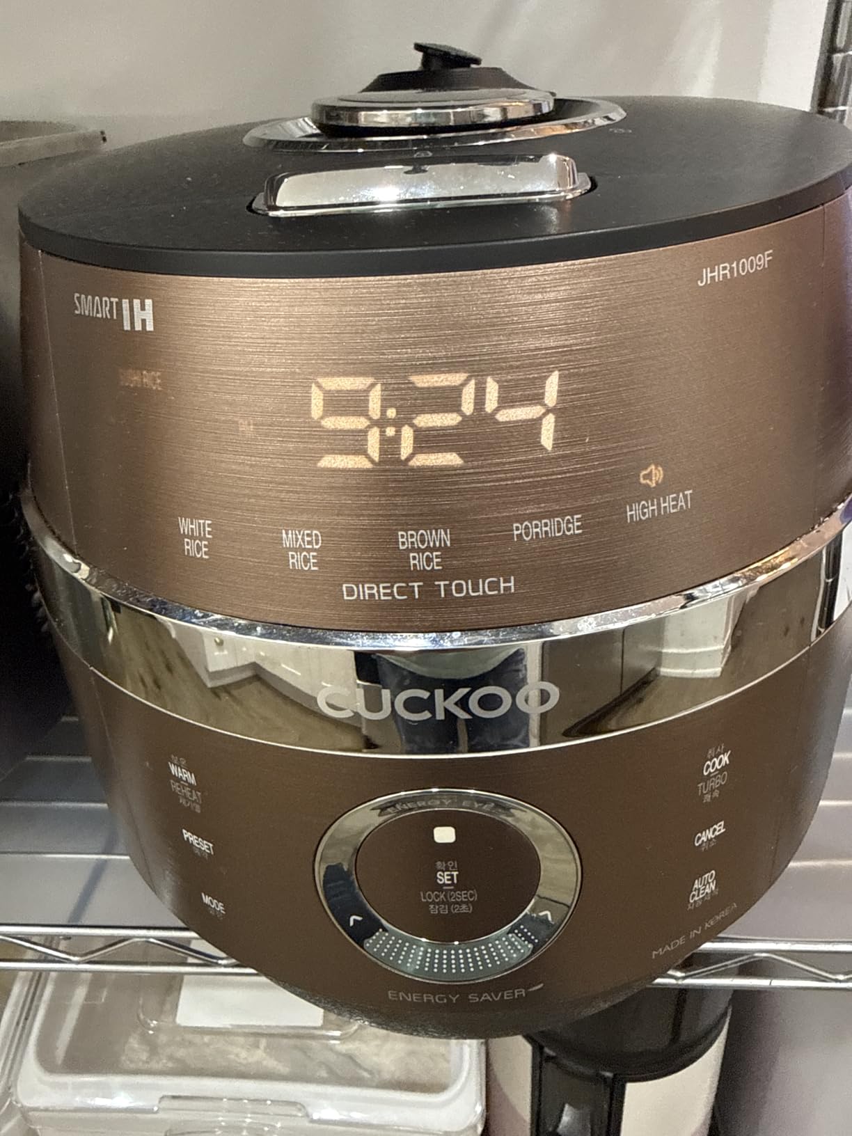 CUCKOO CRP-JHR1009F 10-Cup (Uncooked) Induction Heating Pressure Rice Cooker | 19 Menu Options, Auto-Clean, Voice Guide, Made in Korea | Copper customer photo 1