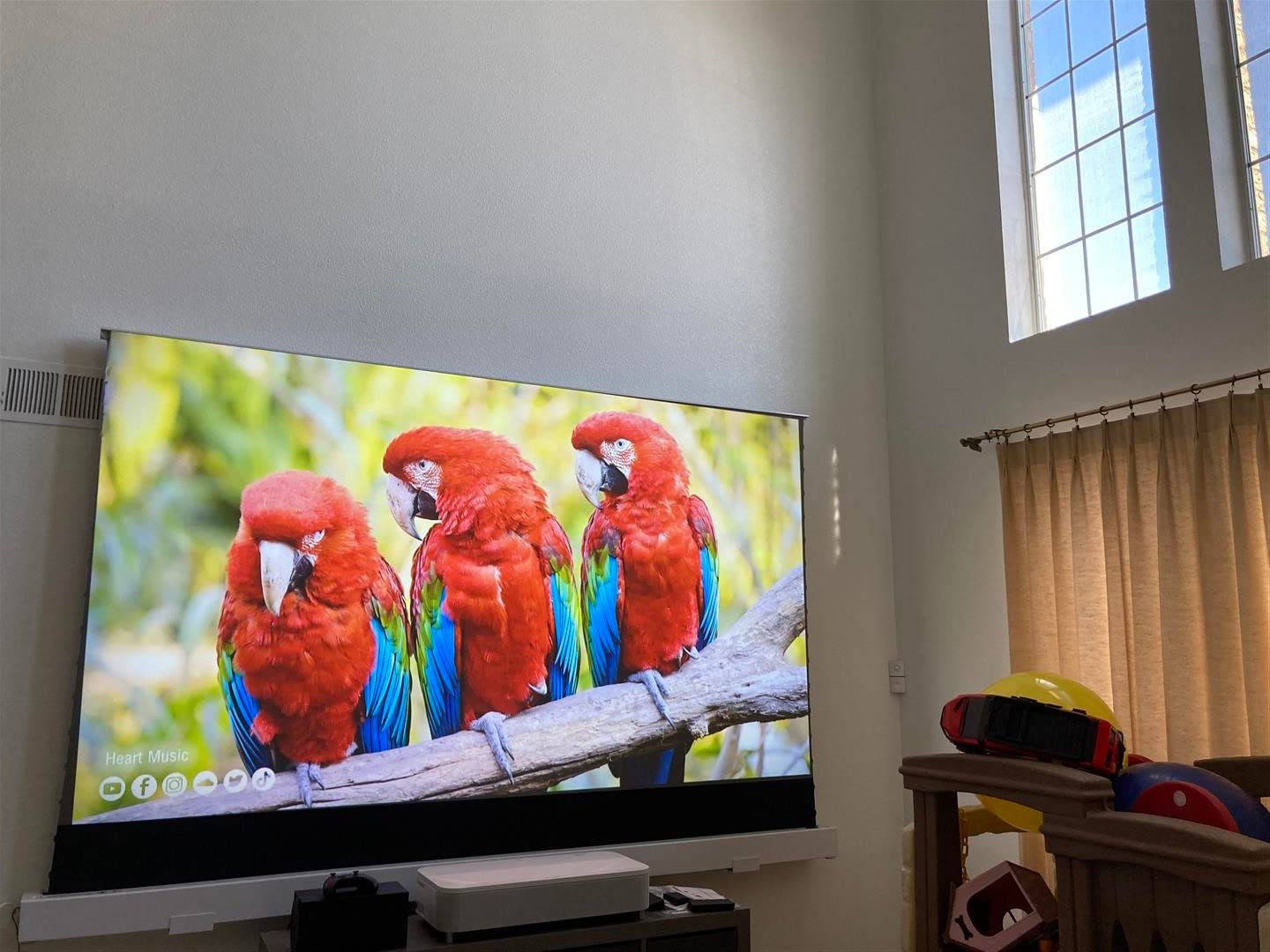 Epson EpiqVision Ultra LS800 Ultra Short Throw 3-Chip 3LCD Smart Streaming Laser Projector, 4,000 Lumens of Color and White Brightness, 4K PRO UHD, HDR, Android TV, 2.1ch Yamaha Built-in Speakers - Black customer photo 1