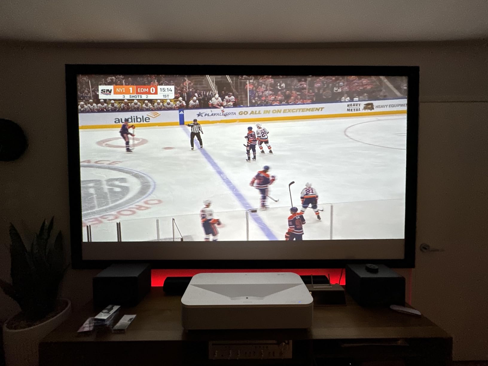 Epson EpiqVision Ultra LS800 Ultra Short Throw 3-Chip 3LCD Smart Streaming Laser Projector, 4,000 Lumens of Color and White Brightness, 4K PRO UHD, HDR, Android TV, 2.1ch Yamaha Built-in Speakers - Black customer photo 2