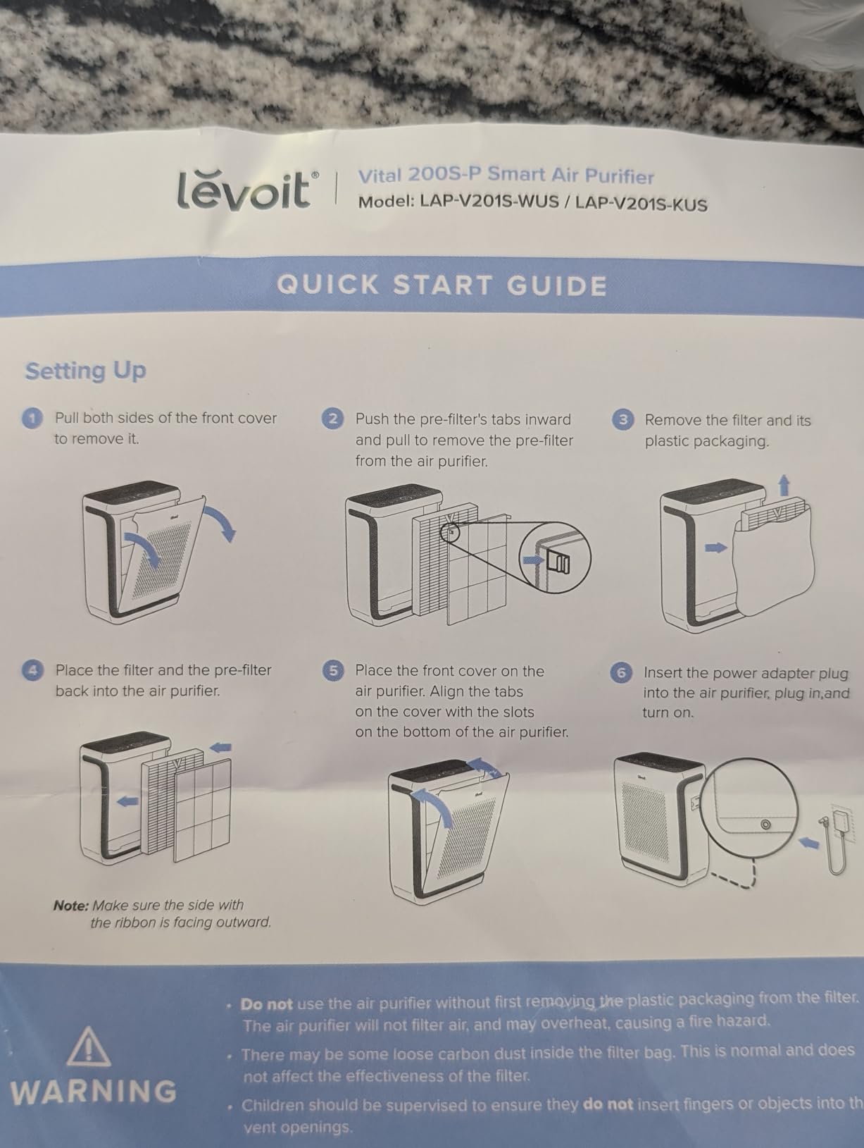 LEVOIT Air Purifiers for Home Large Room Up to 1875 Ft² with Washable Pre-Filter, AHAM VERIFIDE, Air Quality Monitor, HEPA Sleep Mode for Allergies, Pet Hair in Bedroom, Vital 200S-P, White customer photo 1