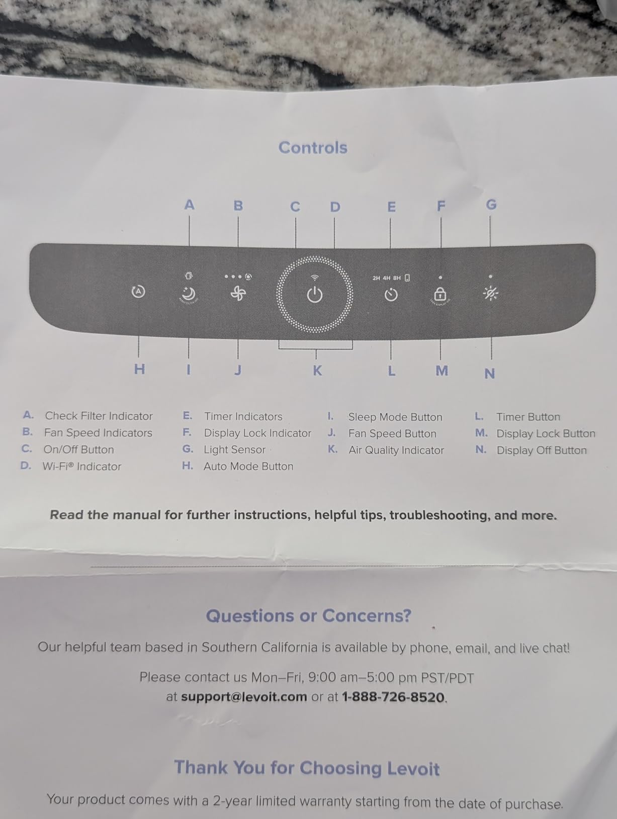 LEVOIT Air Purifiers for Home Large Room Up to 1875 Ft² with Washable Pre-Filter, AHAM VERIFIDE, Air Quality Monitor, HEPA Sleep Mode for Allergies, Pet Hair in Bedroom, Vital 200S-P, White customer photo 2