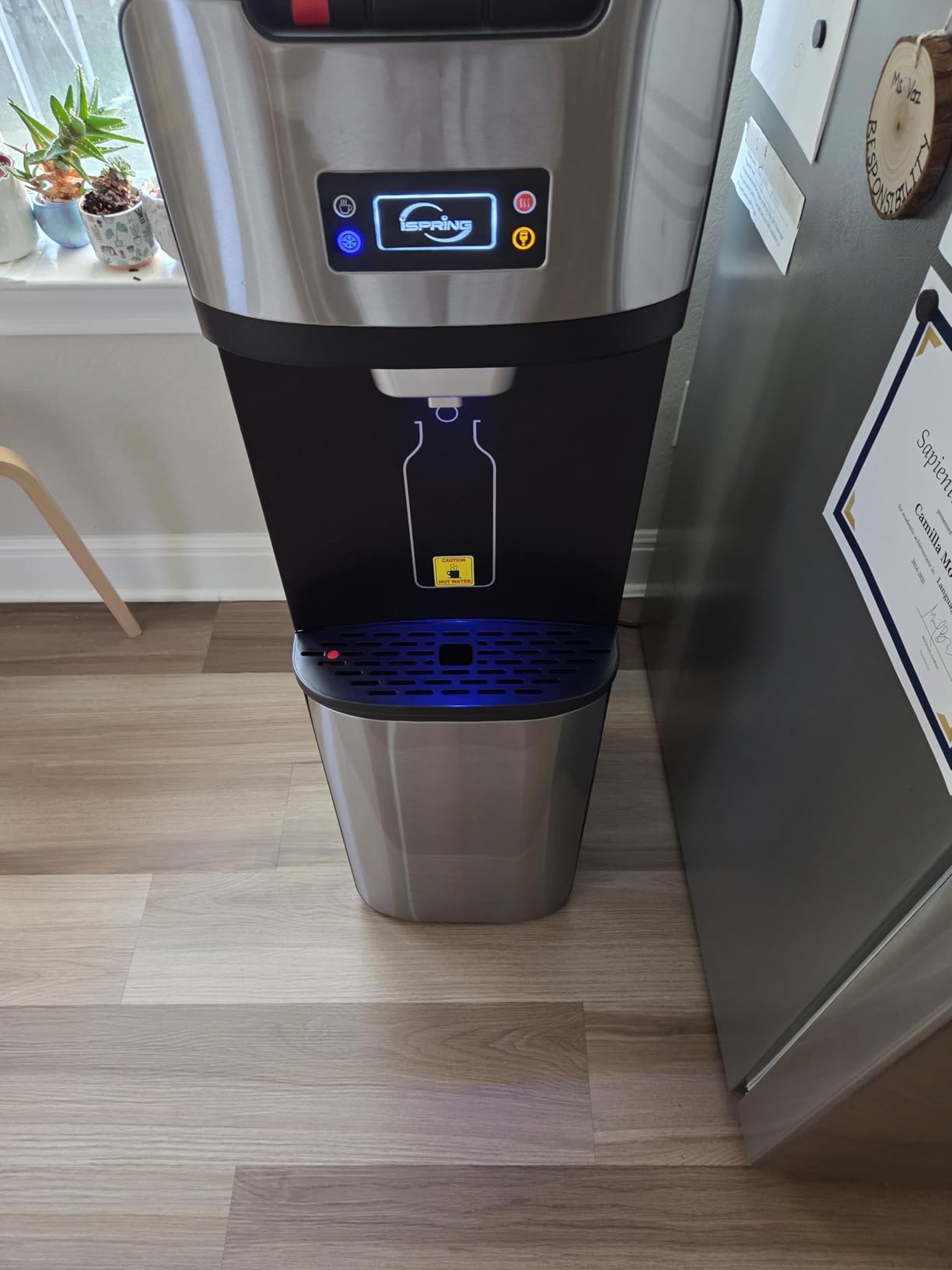 iSpring Bottleless Water Dispenser with Built-in 4-Stage Filtration, Hot/Cold/Room Temp, Self Cleaning, Stainless Steel, Model: DS4S customer photo 2