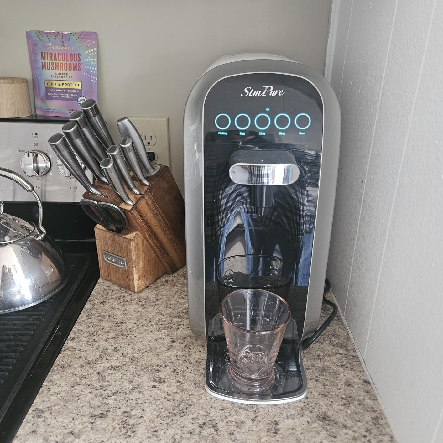 SimPure Y7P-BW UV Countertop Reverse Osmosis Water Filter, NSF/ANSI 58 Certified, 5 Stage RO Water Filtration System, Water Purifier for Home, No Installation, 4: 1 Pure to Drain, Classic Pure Taste customer photo 2