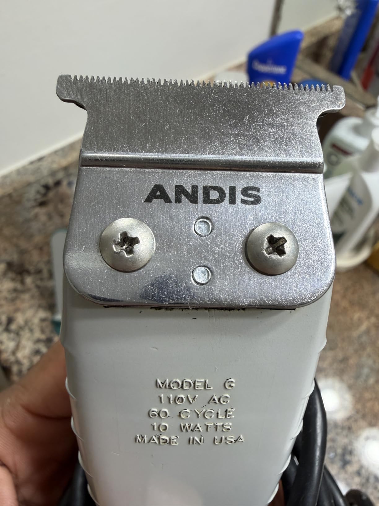 Andis 04780 Professional T-Outliner Beard & Hair Trimmer for Men with Carbon Steel T-Blade, Bump Free Technology - Corded Electric Beard Trimmer, GTO, Grey customer photo 1