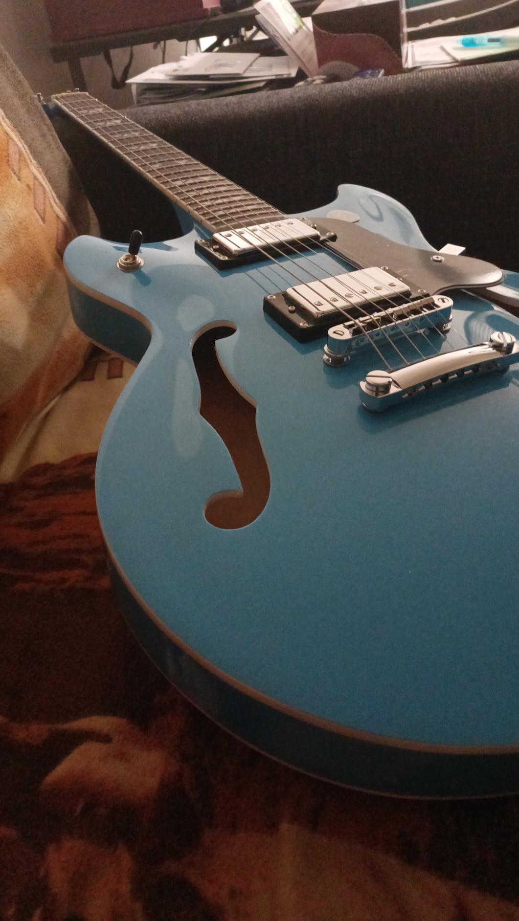 WestCreek 333 Electric Guitar, Semi Hollow Body Jazz Electric Guitar, Humbucker Pickups, Rosewood Fretboard customer photo 1