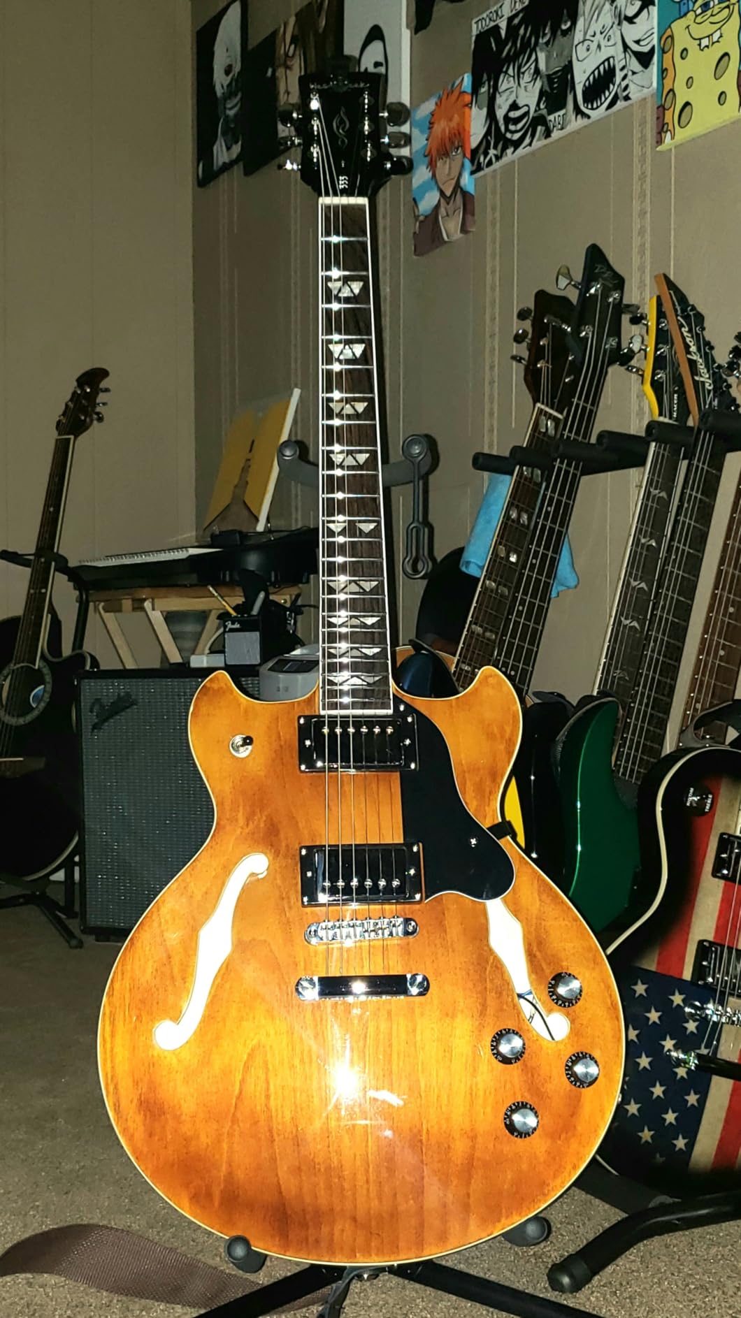 WestCreek 333 Electric Guitar, Semi Hollow Body Jazz Electric Guitar, Humbucker Pickups, Rosewood Fretboard customer photo 2