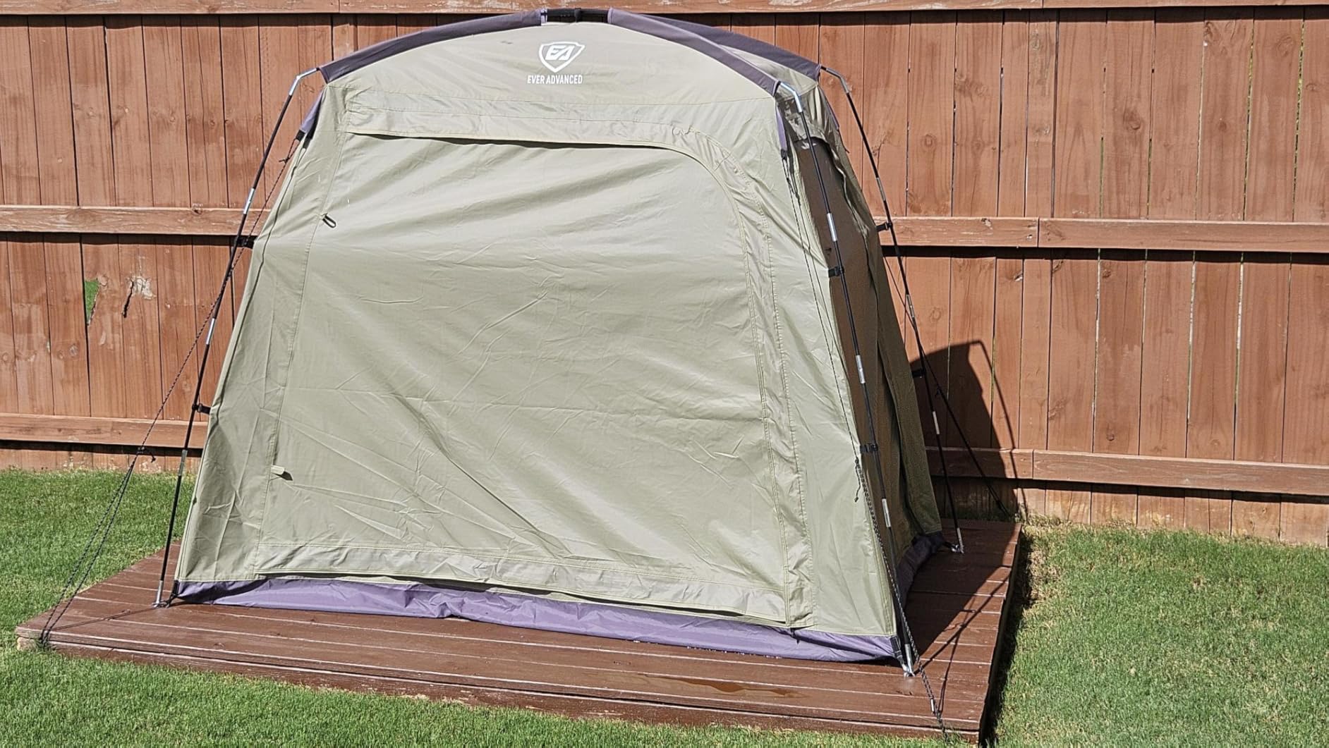EVER ADVANCED Bike Storage Tent, Portable Bike Shed for 3 Bikes, Storage Sheds with PU4000 mm Water-Resistant for Bicycles, Motorcycles, Lawn Mower, Garden Tools, Lightweight Bike Tent, 6.6'x4'x5.4' customer photo 1