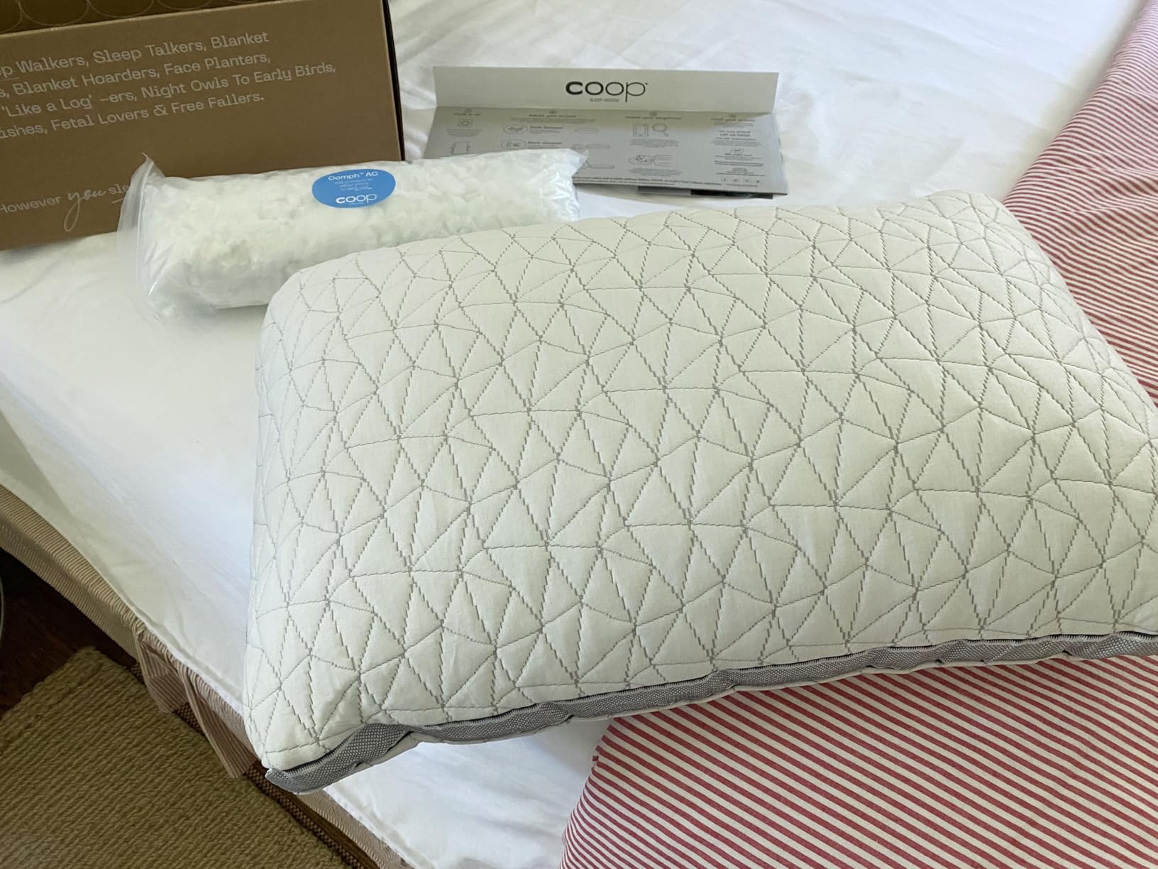 Coop Home Goods Cool+ Adjustable Pillow, King Size Plus Shaped Memory Foam Pillows with Cooling Gel, Back, Neck Support, Stomach or Side Sleeper Pillow, CertiPUR-US/GREENGUARD Gold customer photo 1