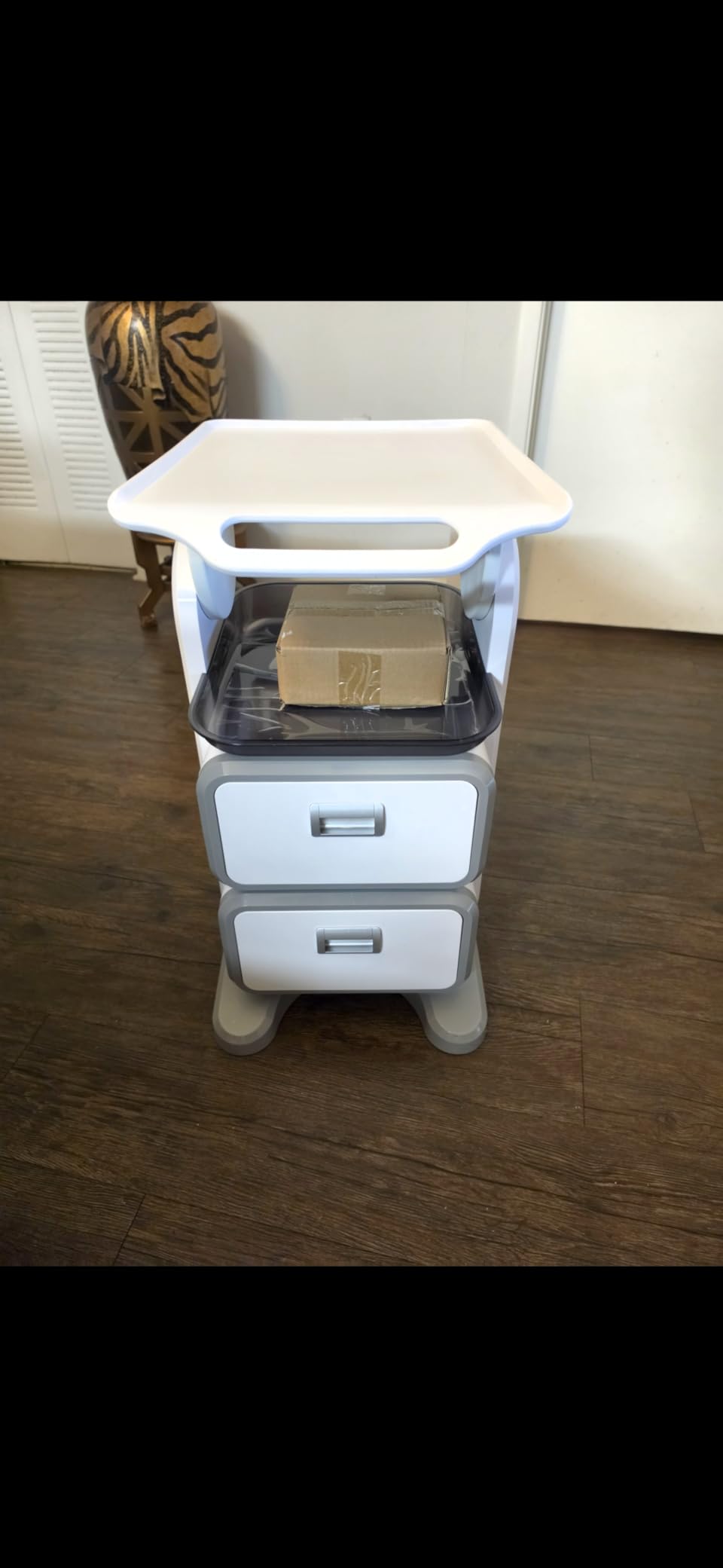 Mobile Medical Trolley Cart 130 Lbs Load Portable Professional for Ultrasound Imaging Scanner Vehicle Beauty Storage Cart with Drawers Tool Tray Wheels for Home Hospital Office Medical Clinic customer photo 1