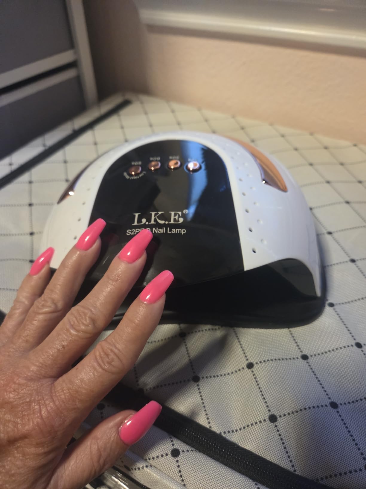 268W UV LED Nail Lamp, LKE Nail Dryer for Gel Polish, 4 Timers UV Nail Lamp Professional Nail Light, 57Pcs Lamp Beads and Automatic Sensor customer photo 1