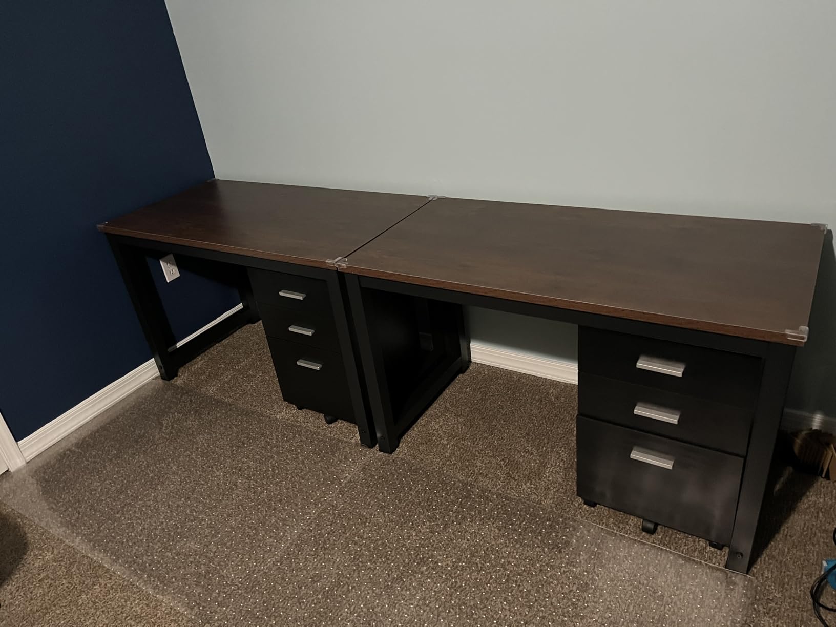 Tribesigns Modern Computer Desk, 78.7 x 39.4 inch X Large Executive Office Desk Computer Table Study Writing Desk, Rustic/Black customer photo 1