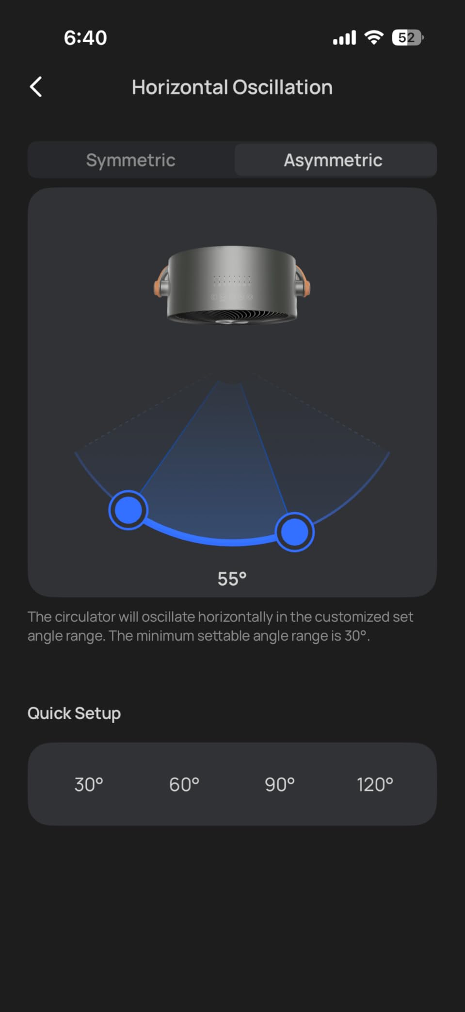 DREO Smart Fan for Bedroom, 120°+105° Omni-directional Oscillating Standing Fans with Remote, 100ft Quiet Floor Fan for Room, Wi-Fi/Voice/Alexa, 6 Modes, 8 Speeds, 37-43'' Height, 12H Timer, DC Motor customer photo 2