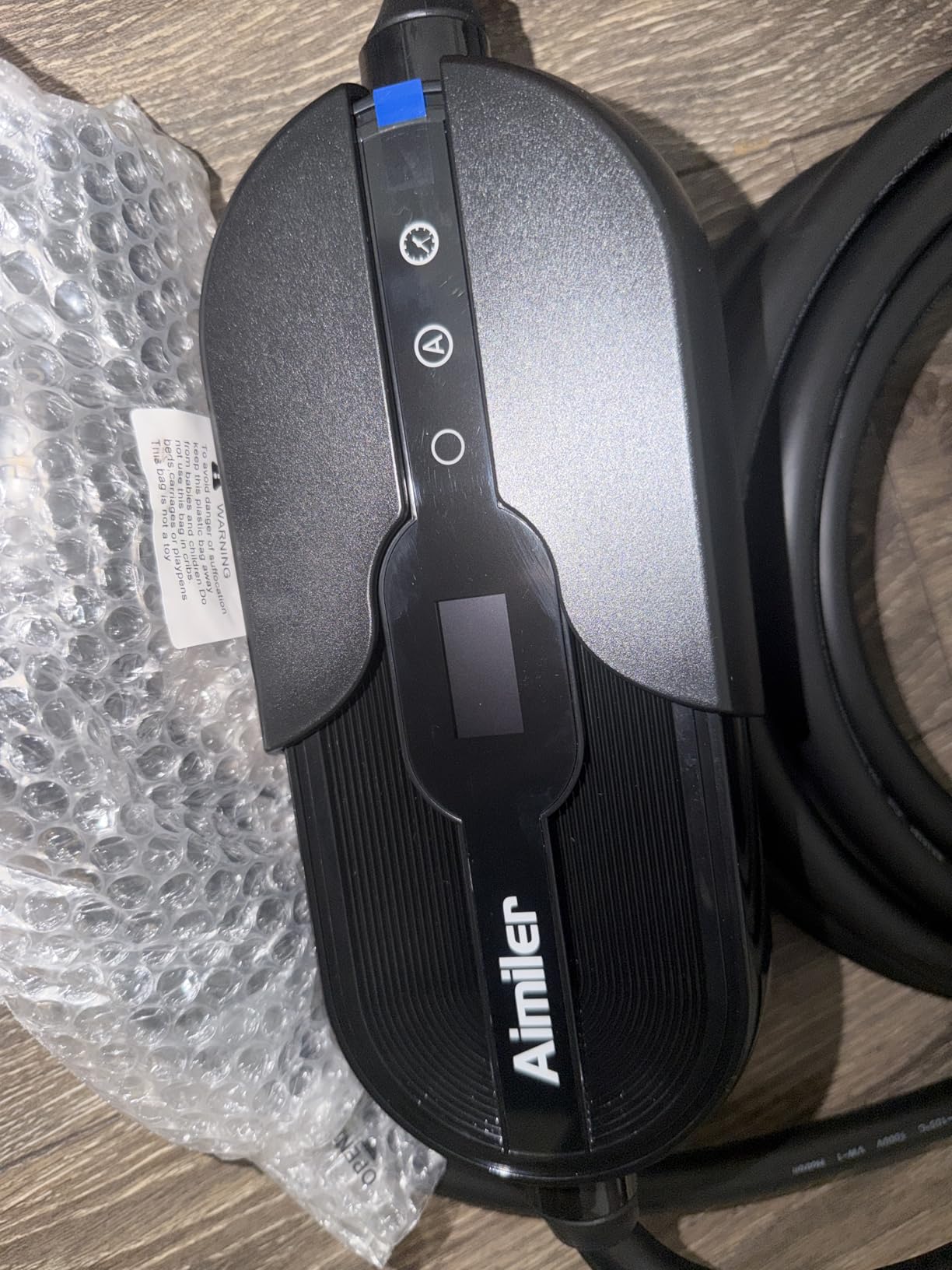 AIMILER Level 2 Tesla Charger(WiFi APP), 32A, 25ft Cable ETL Certified, 220V-240V NEMA 14-50P Plug EVSE w/Nacs Connector, Portable/Home Electric Car(EV) Charger for Tesla Model X/Y/3/S or Nacs EVs customer photo 1