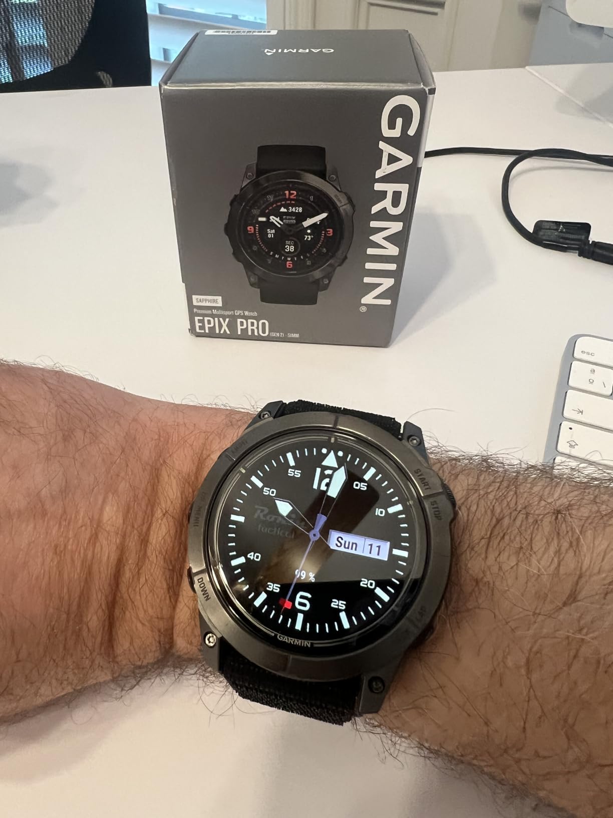 Garmin epix Pro (Gen 2) Sapphire Edition, 47mm, High Performance Smartwatch, Advanced Training Technology, Built-in Flashlight, Black customer photo 1