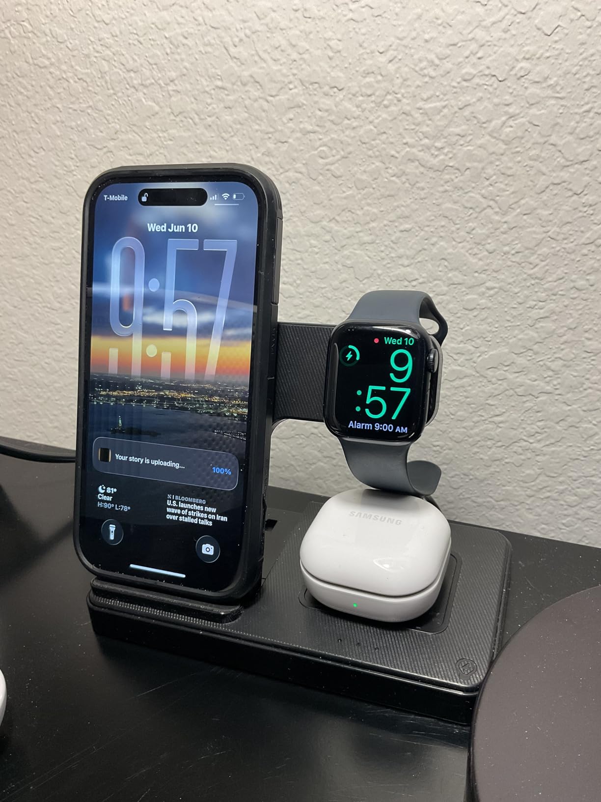 Wireless Charger iPhone Charging Station: 3 in 1 Charger Stand Multiple Devices for Apple - iPhone 17 16e 16 15 14 Pro Max 13 12 11 - Watch 11 10 9 8 7 6 5 4 3 2 SE and Ultra Series - Airpods 4 3 Pro customer photo 2
