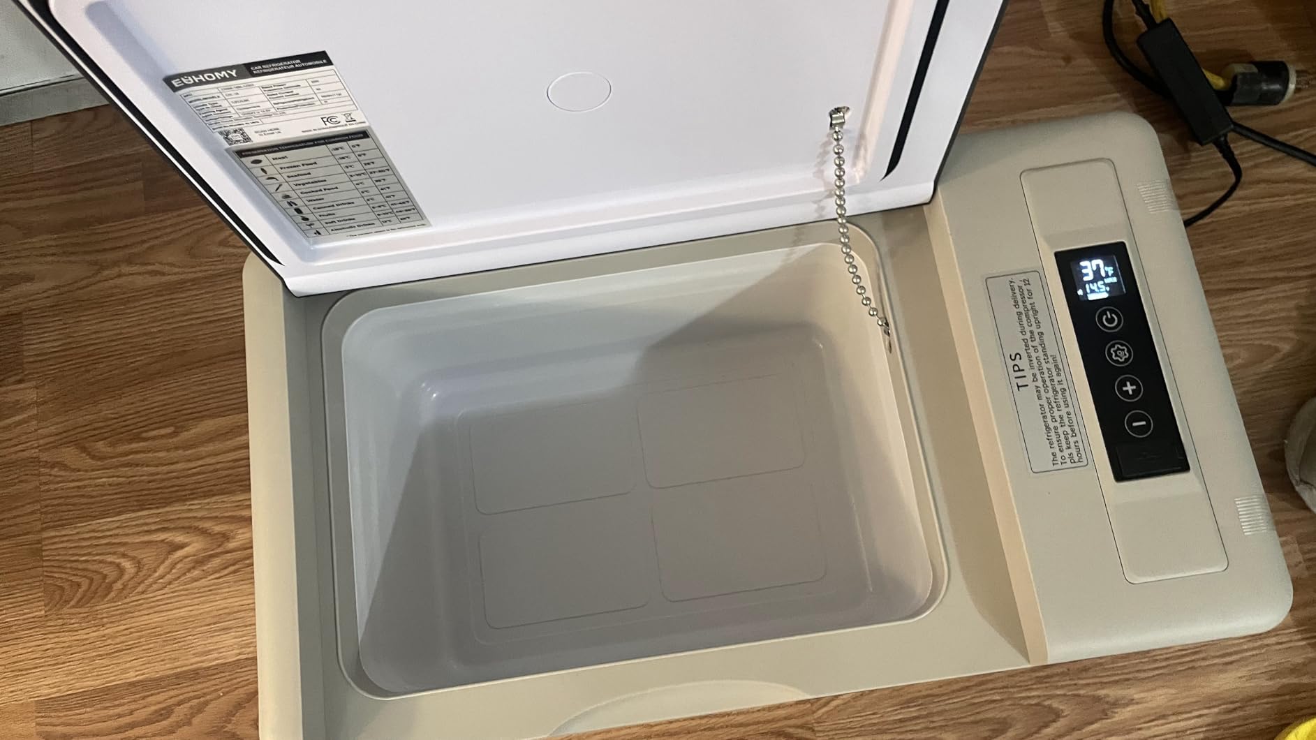 EUHOMY 12 Volt Refrigerator, 19QT(18L) Compressor Electric Cooler APP Control, Car Fridge -4F~68F, Portable Refrigerator 12/24V DC 100-240V AC, Portable Freezer for Camping, Travel, Boat customer photo 1