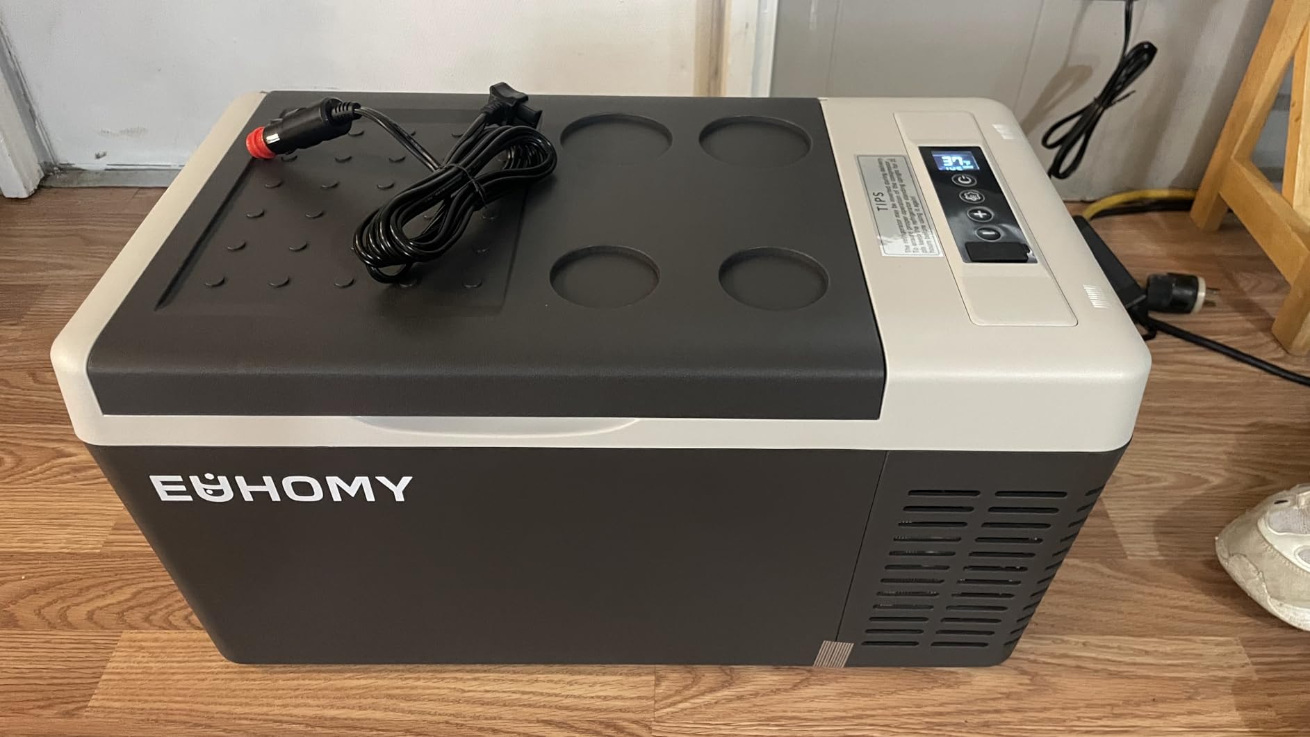 EUHOMY 12 Volt Refrigerator, 19QT(18L) Compressor Electric Cooler APP Control, Car Fridge -4℉~68℉, Portable Refrigerator 12/24V DC 100-240V AC, Portable Freezer for Camping, Travel, Boat customer photo 1