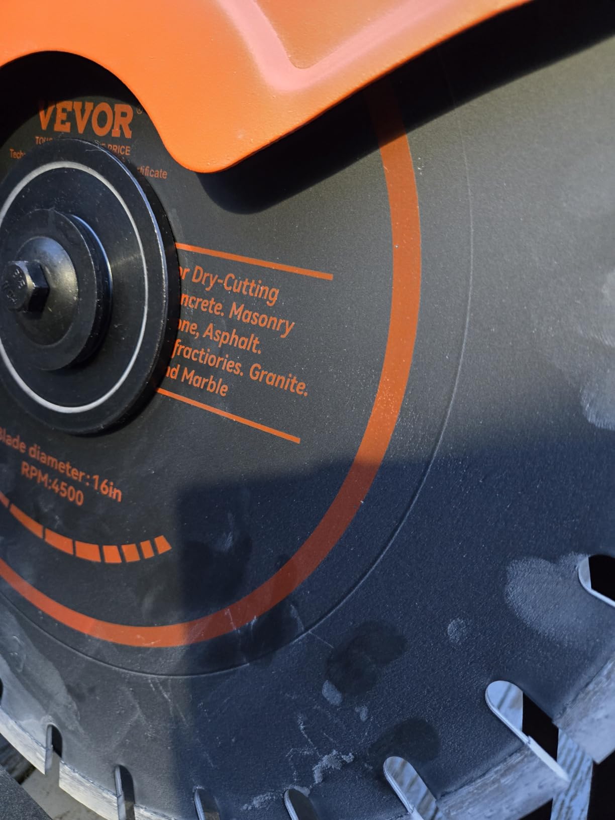 VEVOR Electric Concrete Saw, 16 in, 3200 W Motor Circular Saw Cutter | Max. 6 in Adjustable Cutting Depth, Wet Disk Cutter, Includes Water Line, Pump and Blade, For Stone, Brick customer photo 2