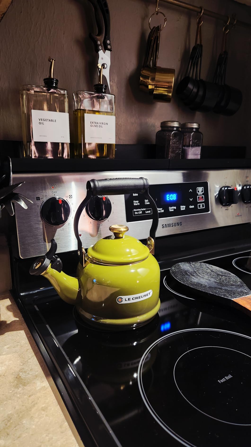 Le Creuset Enamel On Steel Demi Tea Kettle with Metal Finishes, 1.25 qt., Sea Salt customer photo 1