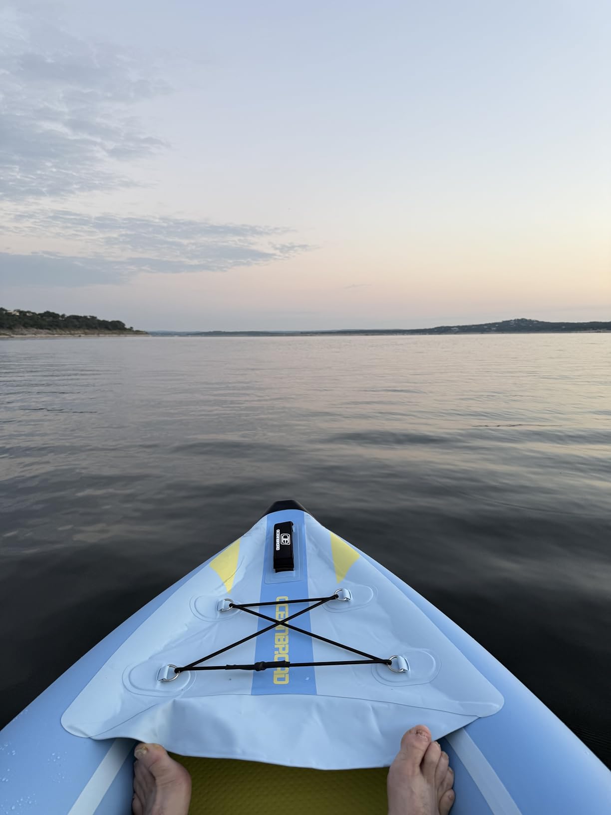 OCEANBROAD Inflatable Sit-in Kayak, 1 Person/2 Person Blow Up Kayak for Adults with Paddle, Kayak Seat, Pedal, Hand Pump and Bag, Blue/Sky Blue customer photo 2