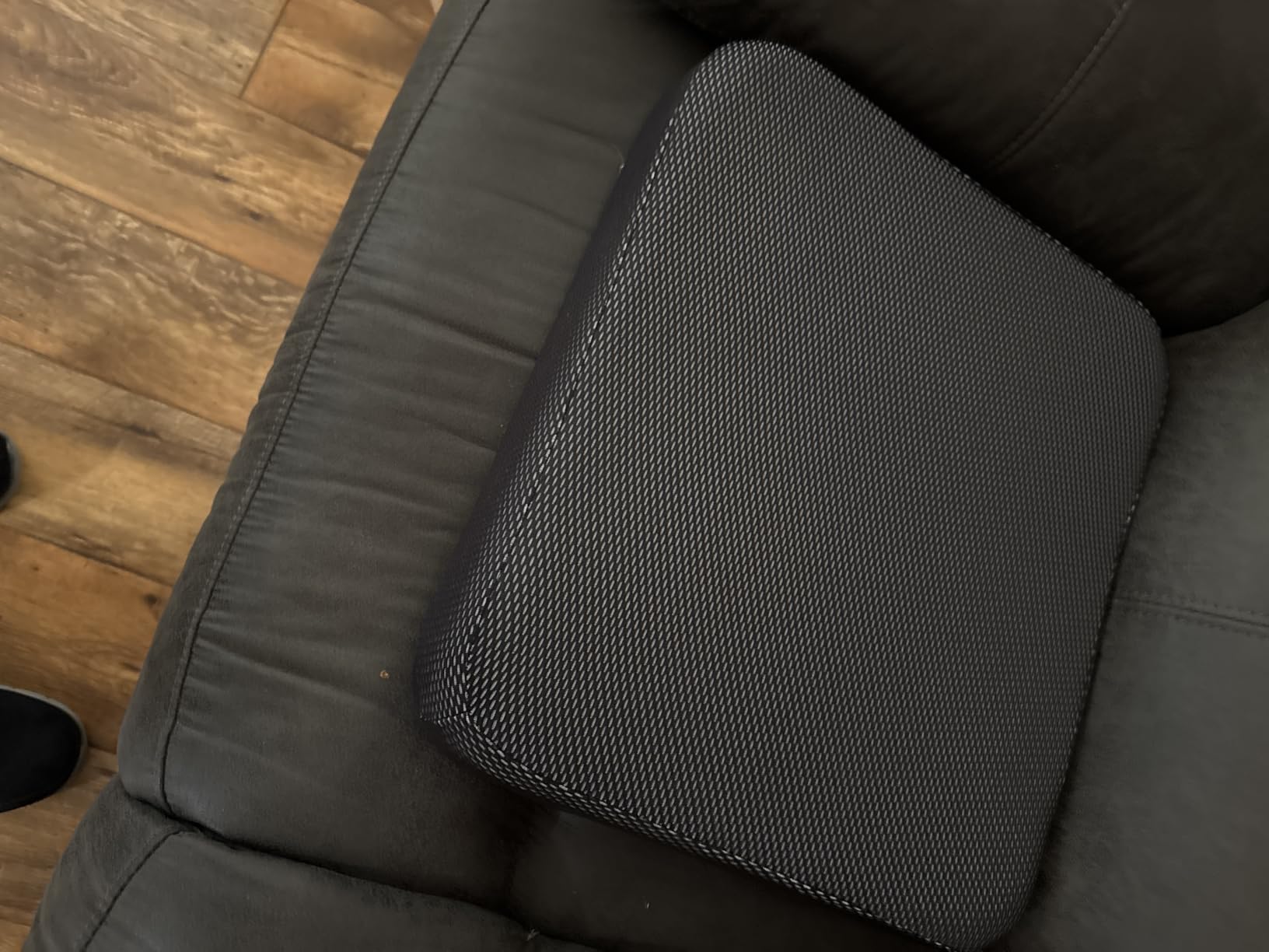Ifoam Gel Infused Memory Foam Layer Wheelchair Cushion - Seat Cushion for Wheelchair-Office Chair, Kitchen Chair-Pressure Sore and Tailbone Pain Relief-High Dense Polyfoam Base (Black, 18×16×3 inch) customer photo 2