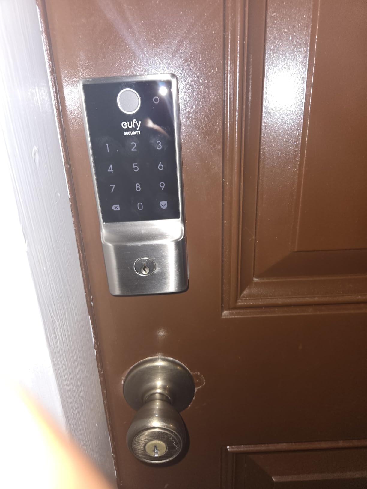 eufy Security Smart Lock C220, Fingerprint Keyless Entry Door Lock, Built-in Wi-Fi, App Remote Control, Front Door Smart Lock Deadbolt, 8 Months Battery, Reliable Power, IP53 Waterproof, BHMA Grade 3 customer photo 2
