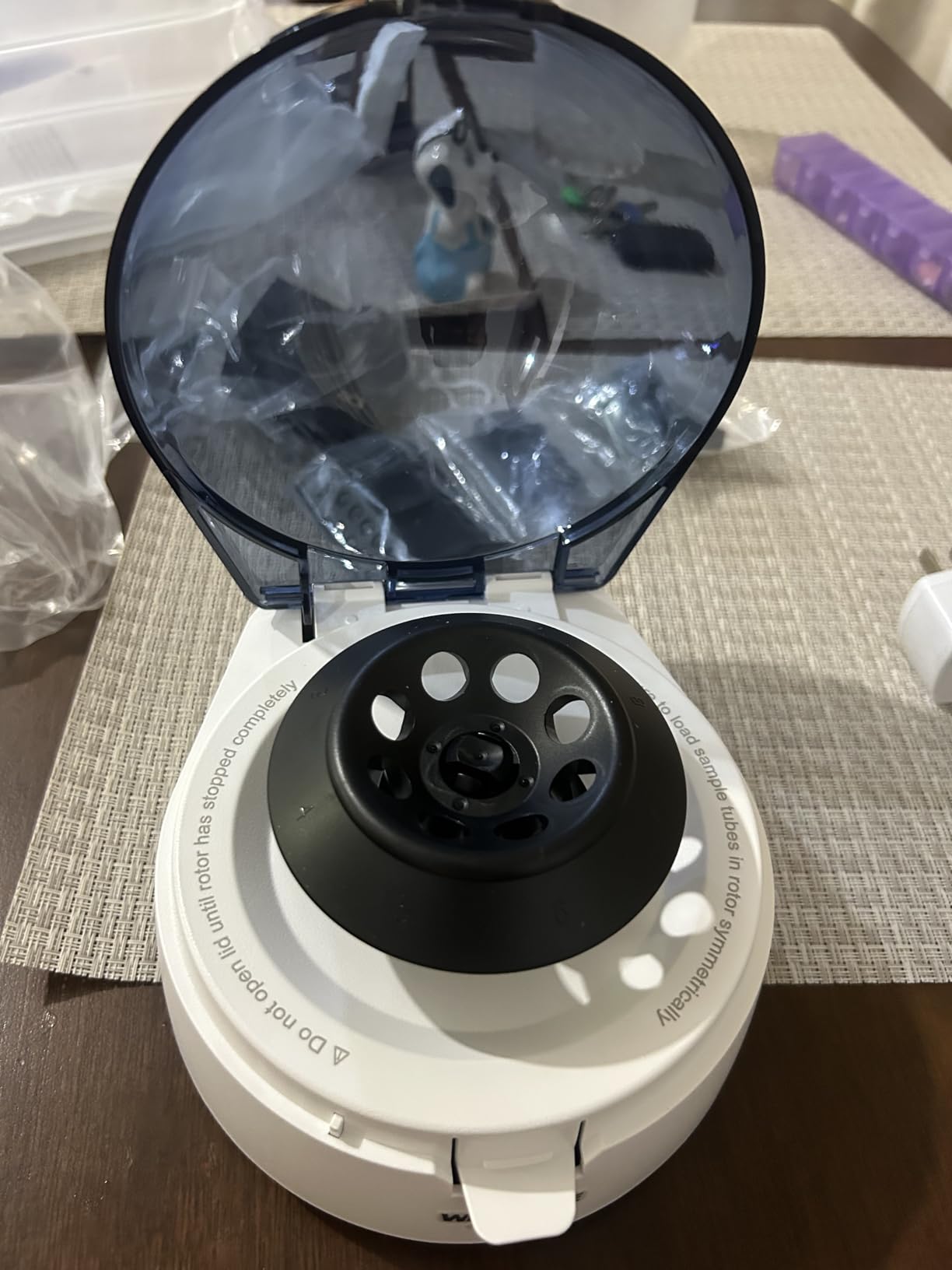 7000 RPM Microcentrifuge, Lab Benchtop Centrifuge, Mini Centrifuge Machine with Low Noise, 2 Rotors for 0.2/0.5/1.5/2ml Centrifuge Tubes and PCR Strips customer photo 2