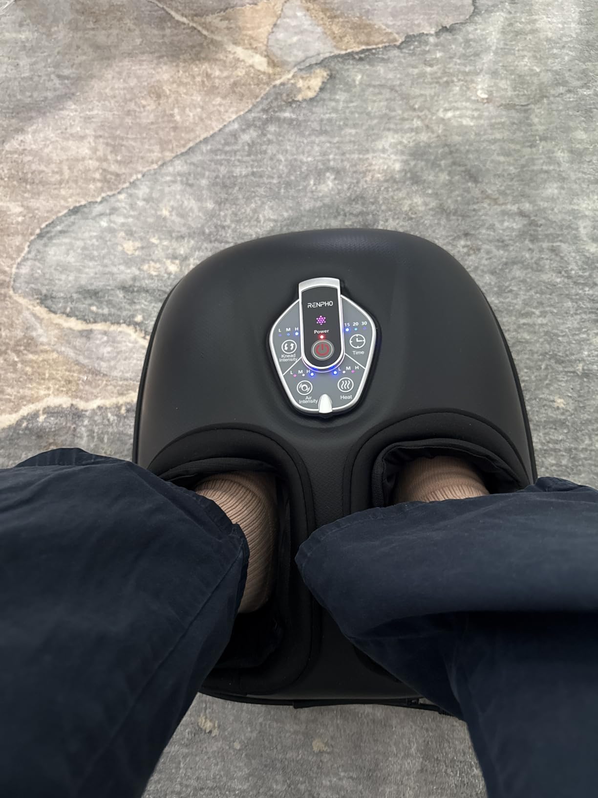 RENPHO Foot Massager with Heat, Birthday Gifts for Women, FSA Eligible HSA | Exclusive Pressure Monitoring Tech, Cordless Remote, 3 Heat & Compression Levels, NTC Temperature Control Tech, Up to Size 12 customer photo 1