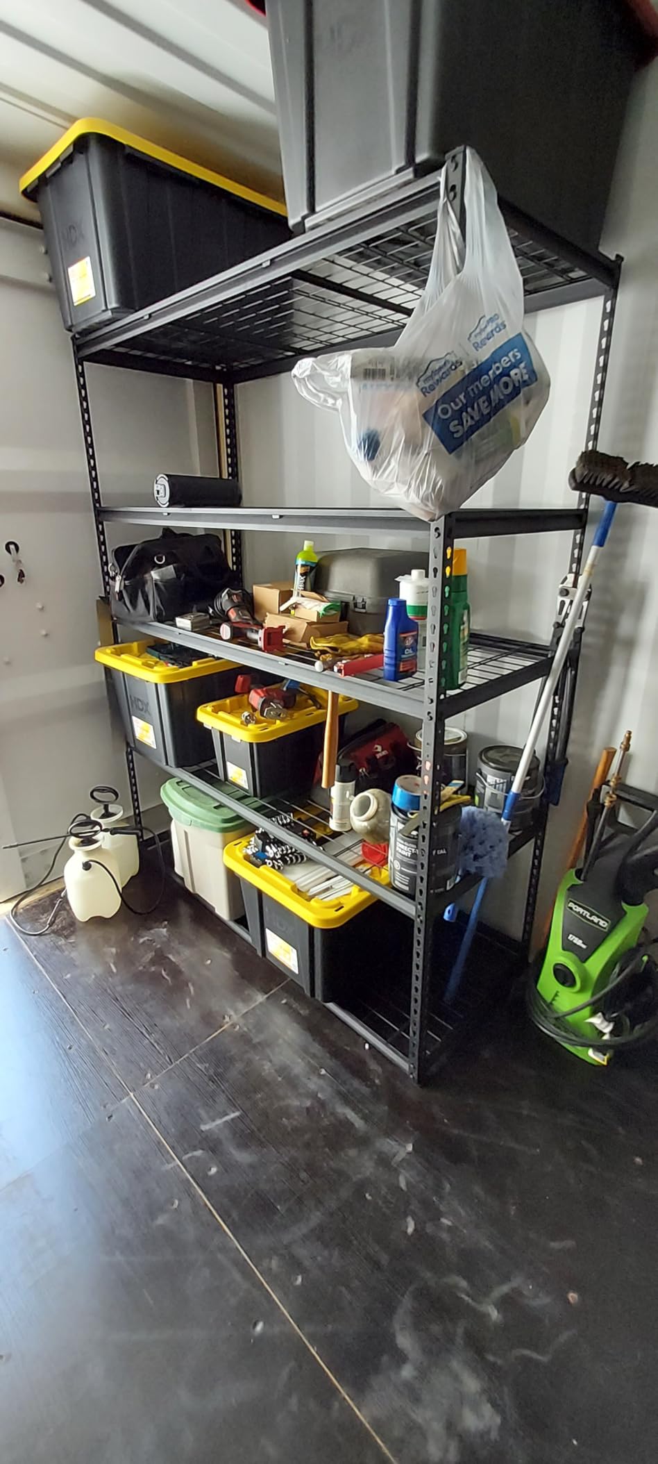 VEVOR Storage Shelving Unit, 5-Tier Adjustable, 2000 lbs Capacity, Heavy Duty Garage Shelves Metal Organizer Wire Rack, Black, 60