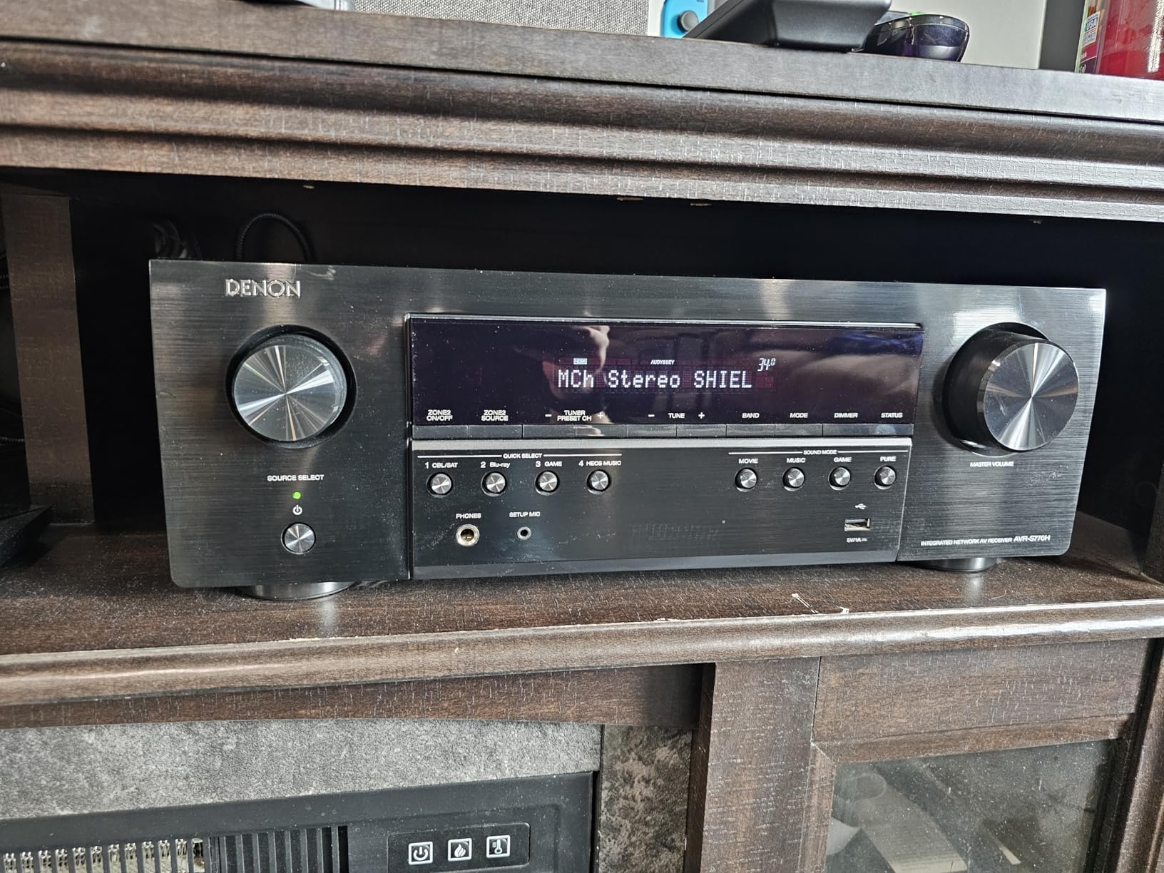 Denon AVR-S770H 7.2 Ch Home Theater Receiver - 8K UHD HDMI Receiver (75W X 7), Wireless Streaming via Built-in HEOS, Wi-Fi, Dolby TrueHD, DTS Neural:X & DTS:X Surround Sound customer photo 1