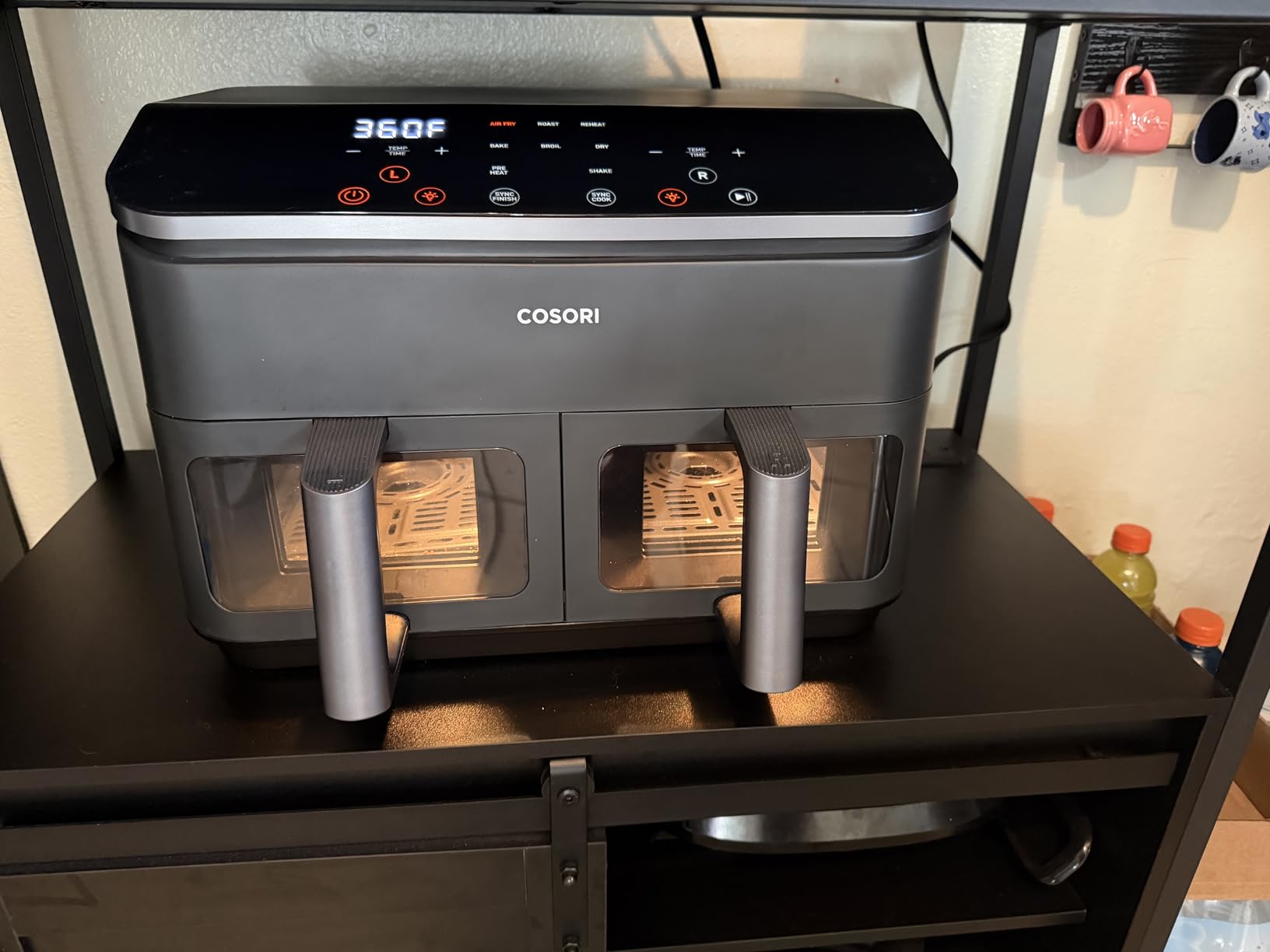 Cosori Dual Air Fryer 9Qt - 10-in-1, Double Baskets, Sync Cook & Finish, Dishwasher Safe customer photo 2