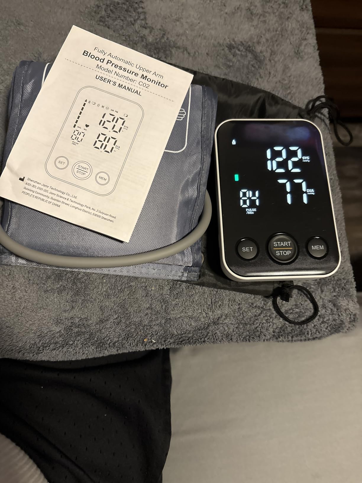 Oklar Blood Pressure Monitor Upper Arm Monitors for Home Use BP Machine with 2x120 Reading Memory Adjustable Arm Cuff 8.7