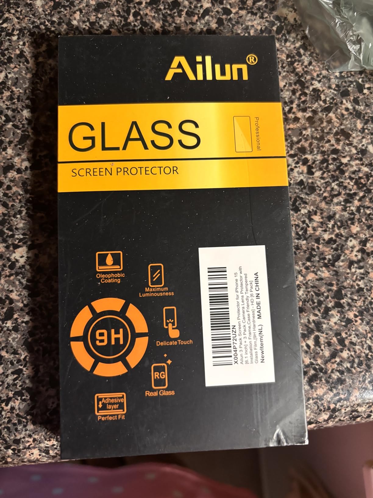 Ailun 3 Pack Screen Protector for iPhone 15 [6.1 inch] + 3 Pack Camera Lens Protector with Installation Frame, Case Friendly Tempered Glass Film [9H Hardness] - HD customer photo 2