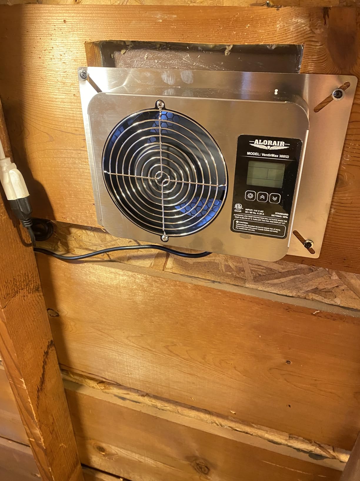 ALORAIR 570 CFM Crawlspace Ventilator Fan with Humidistat, Stainless Steel Exhaust Vent Fans with Digital Display, Timing Cycle, Freeze Protection Thermostat, for Basement, Garage, Attic, Grow Tent customer photo 1