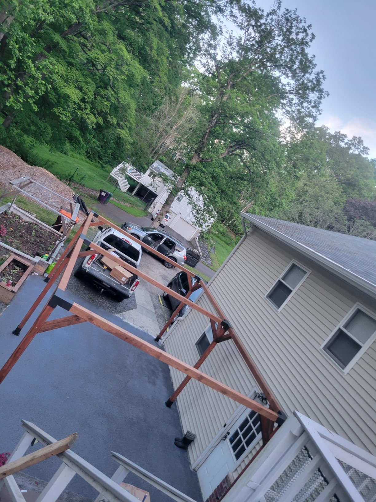 JEXALINE Heavy-Duty Pergola Bracket Kit for 4 x 4 Wood Posts, DIY Gazebo Kit customer photo 2