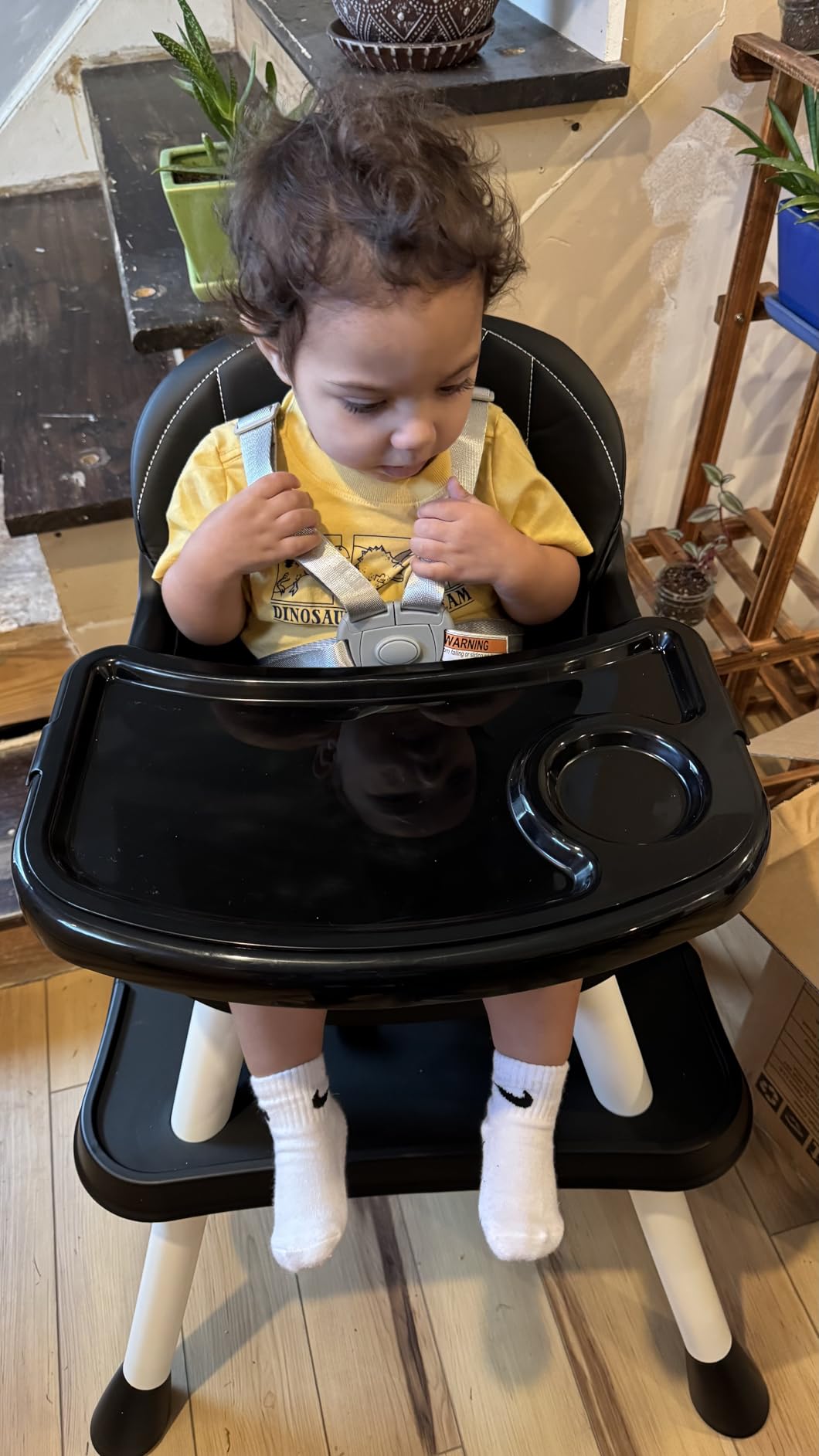 UNISWAN 6 in 1 Baby High Chair, Convertible Highchair for Babies and Toddlers (Grey) customer photo 2