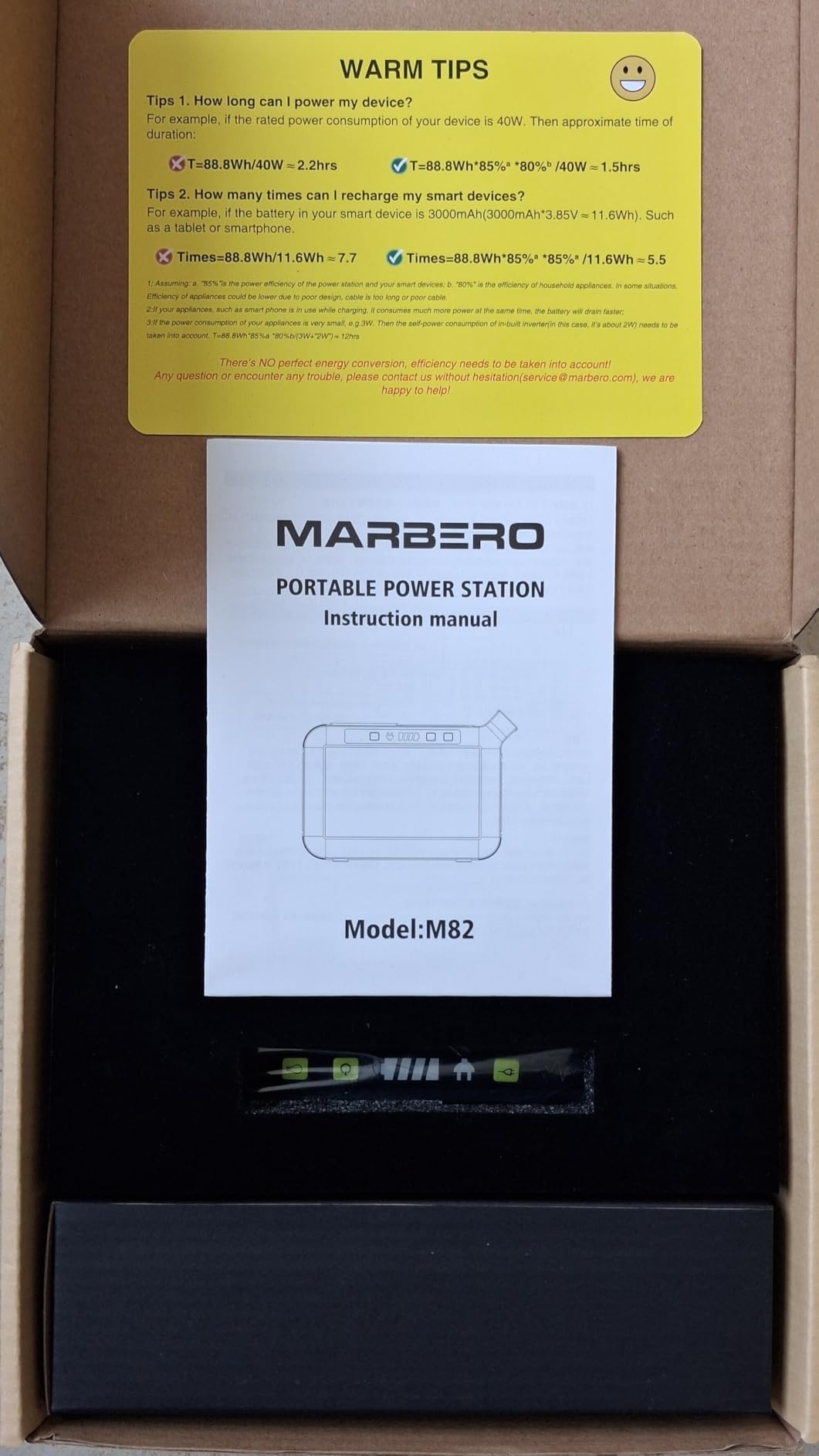 Portable Power Station 300W MARBERO 237Wh Camping Solar Generator Backup Lithium Battery with Pure Sine Wave 110V AC Outlet, USB C, USB A, DC for Outdoors Camping CPAP Home Blackout Emergency customer photo 2