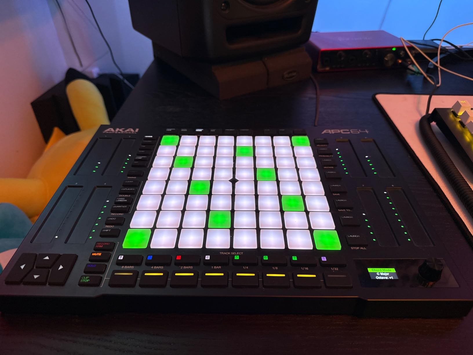 Akai Professional APC64 Ableton MIDI Controller with 8 Touch Strips, Step Sequencer, 64 RGB Velocity-Sensitive Pads, CV Gates, MIDI In and Out, USB-C customer photo 1