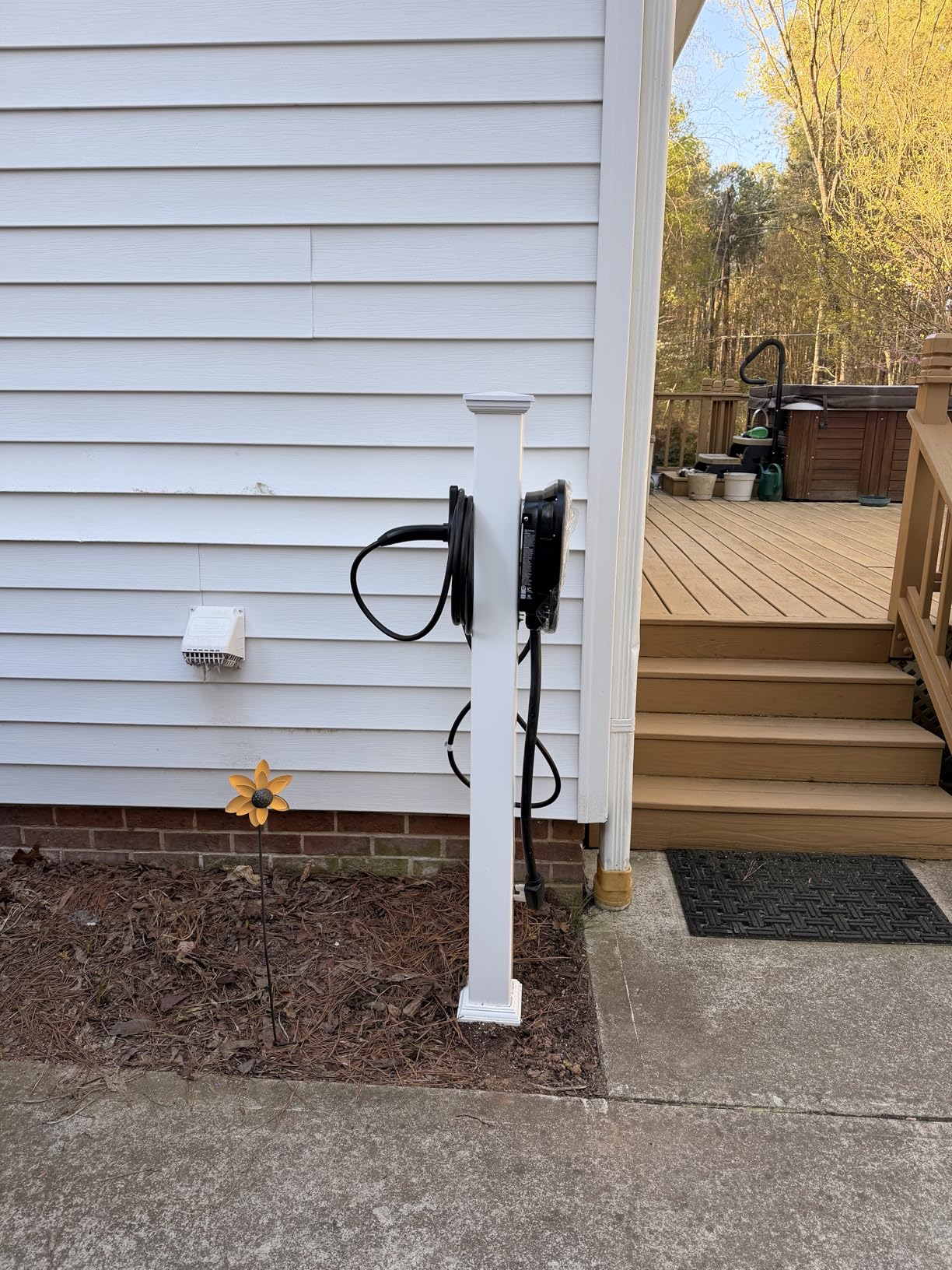 EMPORIA Level 2 EV Charger - NEMA 14-50 EVSE w/NACS, Compatible with Tesla - 48 amp EV Charger Level 2, 240v Electric Vehicle Charging Station, UL/Energy Star, 25ft Cable, White customer photo 1