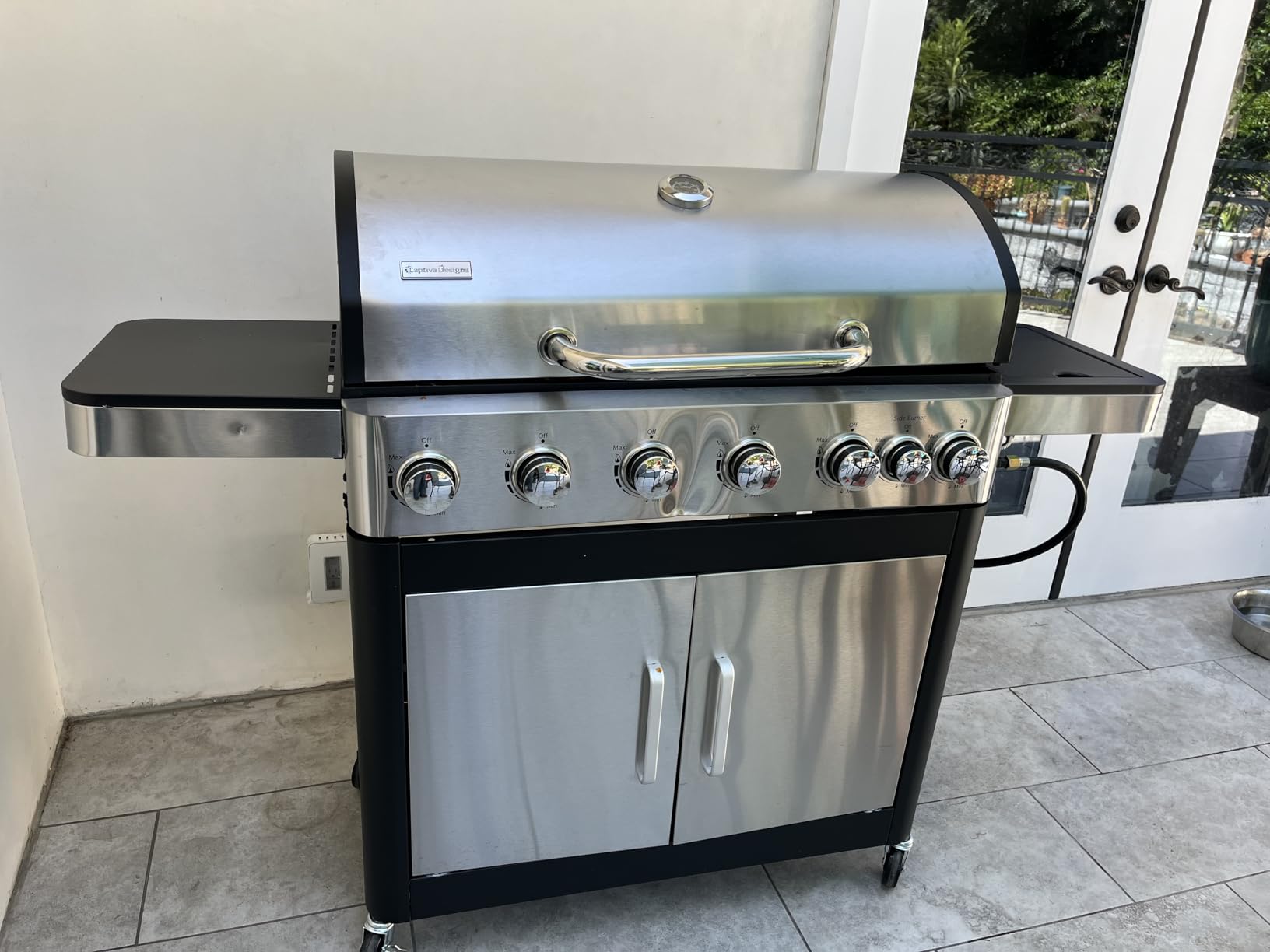 Captiva Designs 6-Burner Propane Gas BBQ Grill with Side Burner & Porcelain-Enameled Cast Iron Grate for Outdoor Kitchen & Backyard Barbecue, 65,800 BTU Output, 665 SQ.IN. Cooking Area, Stainless Steel customer photo 1
