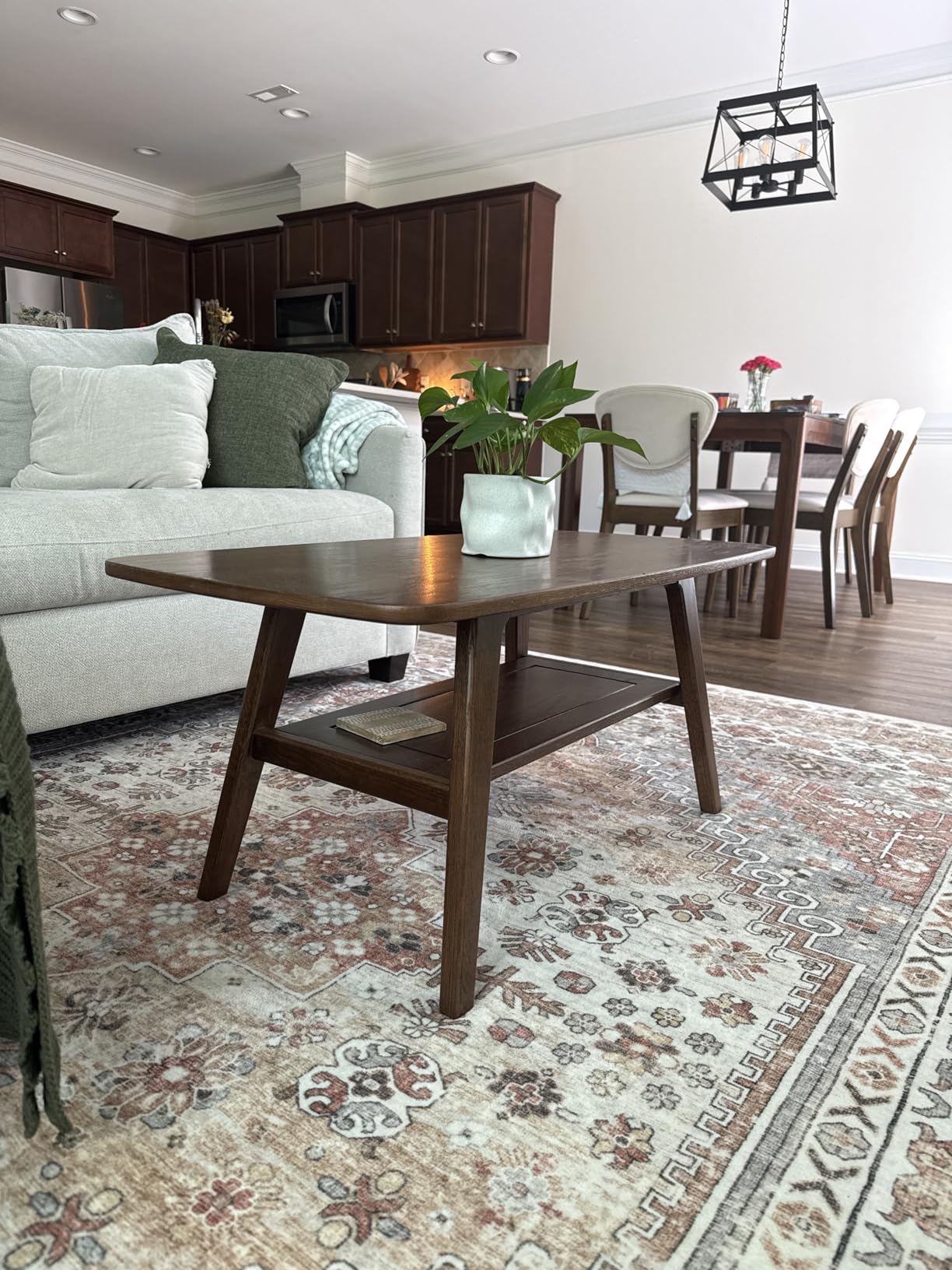 100% Solid Wood Coffee Table for Living Room, 39.37