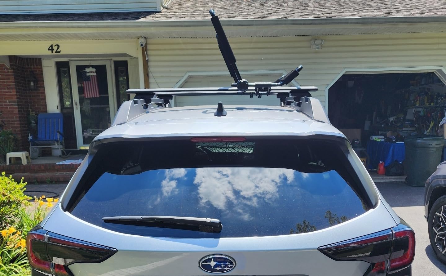 Folding Kayak Roof Rack Adjustable for Kayak/Canoe/SUP, J-Bar Rack on Roof Mounting On SUV, Car and Truck Crossbars customer photo 2