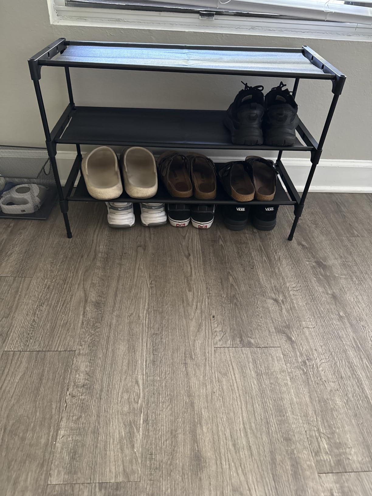 Kitsure Shoe Rack - Non-Woven Shoe Rack Shelf, Shoe Organizer for Closet, Entryway, Garage & Corridor, Stackable Shoe Shelves, 27.5