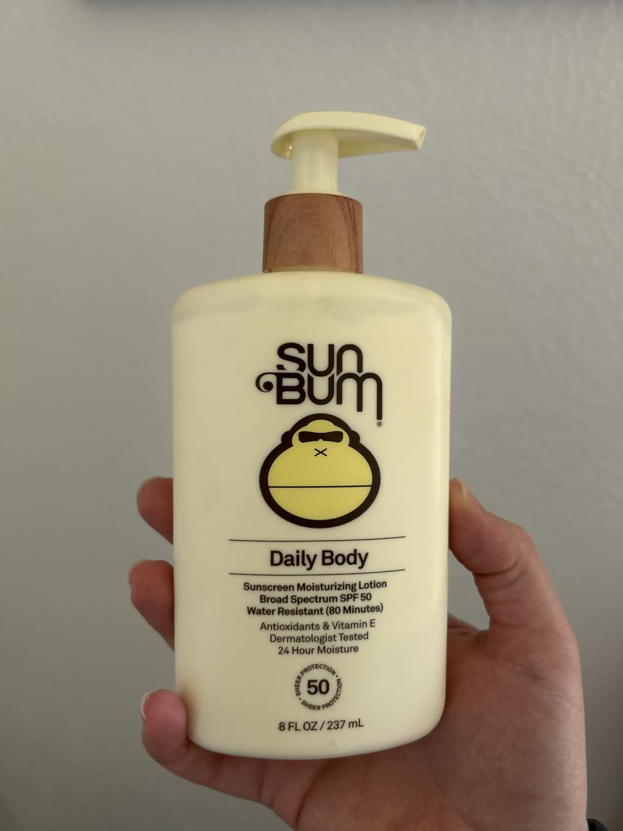 Sun Bum Daily SPF 50 Sunscreen Body Lotion - Broad Spectrum Moisturizing Sunscreen with Vitamin E - Vegan and Hawaii 104 Act Compliant (Without Octinoxate & Oxybenzone) - Dermatologist Tested - 8 oz customer photo 2