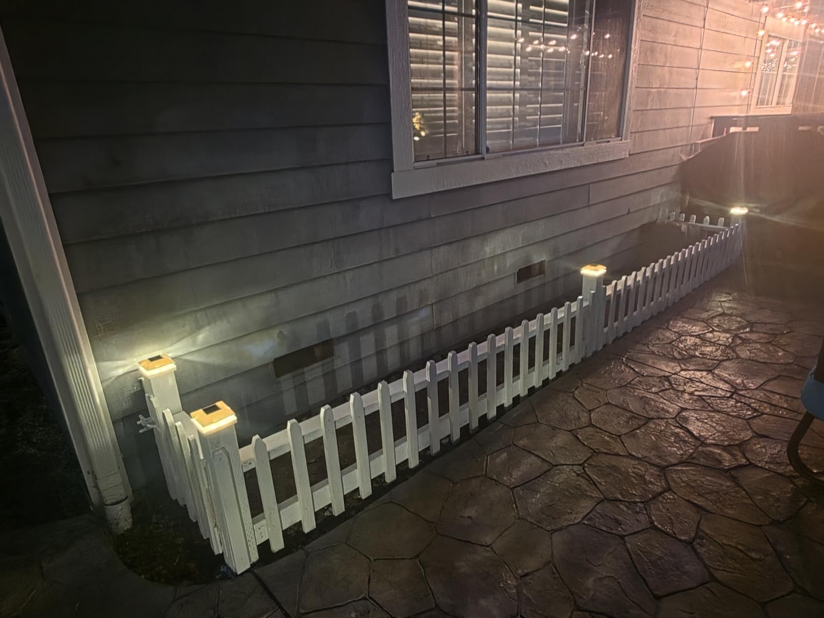 VOLISUN 4x4 Solar Post Cap Light 12pack, Solar Fence - Post Lights Outdoor Waterproof for Wooden/Vinyl Post, Black Deck Post Cap Light Solar Powered with Warm White for Garden/Patio/Porch customer photo 2