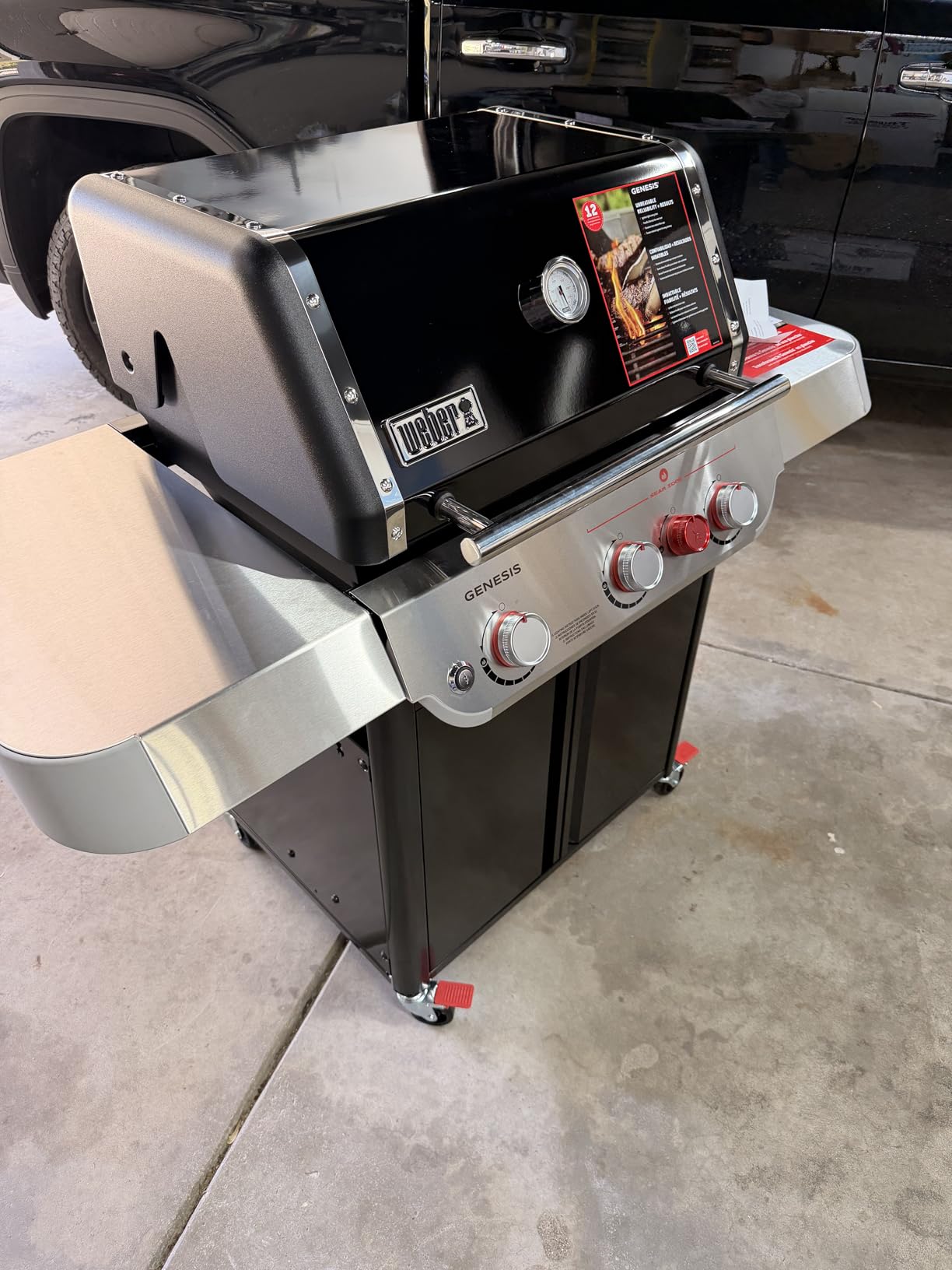 Weber Genesis E-325 Liquid Propane Gas Grill for Outdoor Cooking, 3 Burners, Black - Porcelain-Enameled, Cast-Iron Grates, PureBlu Burners & Sear Zone customer photo 1