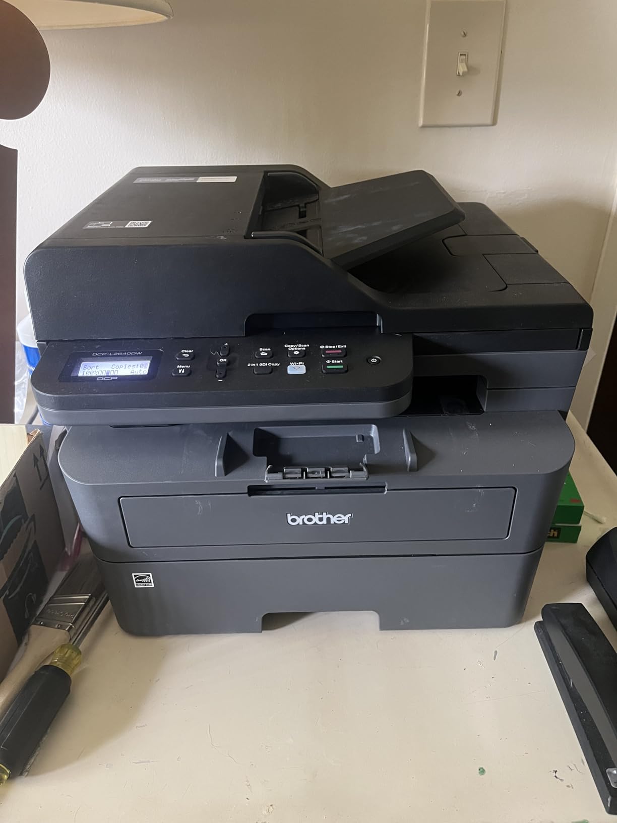 Brother DCP-L2640DW Wireless Compact Monochrome Multi-Function Laser Printer with Copy and Scan, Duplex, Mobile customer photo 2